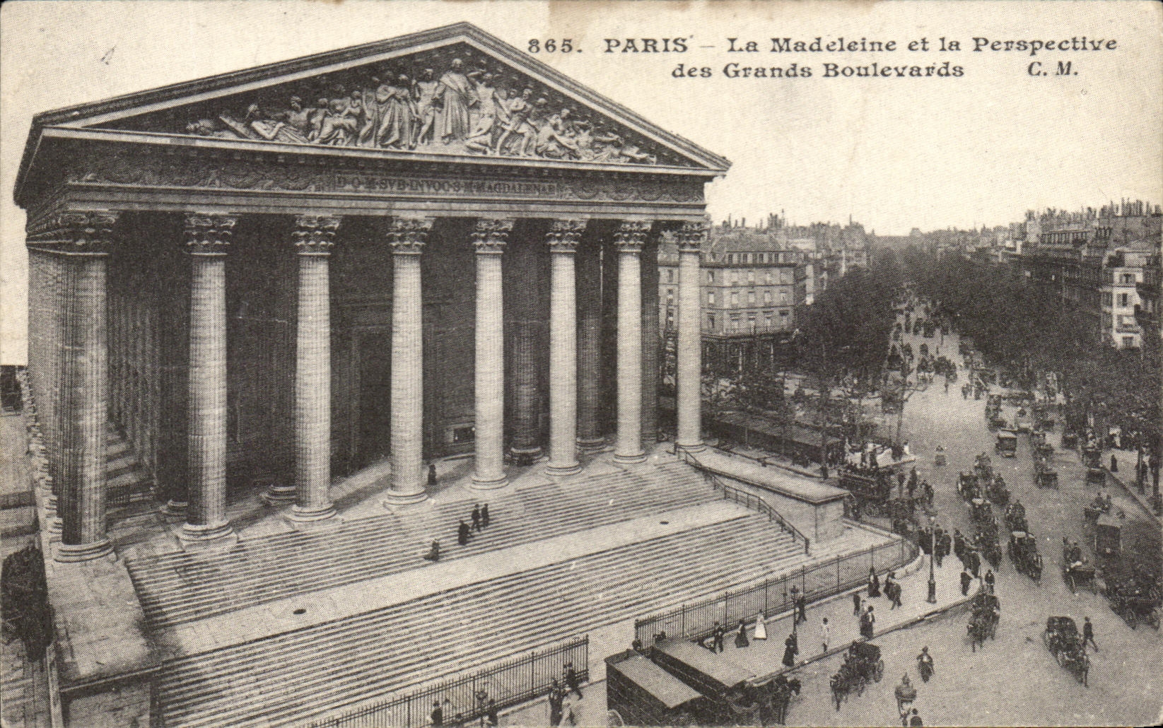 CPA Paris the Madeleine And the View Of the Grand boulevards