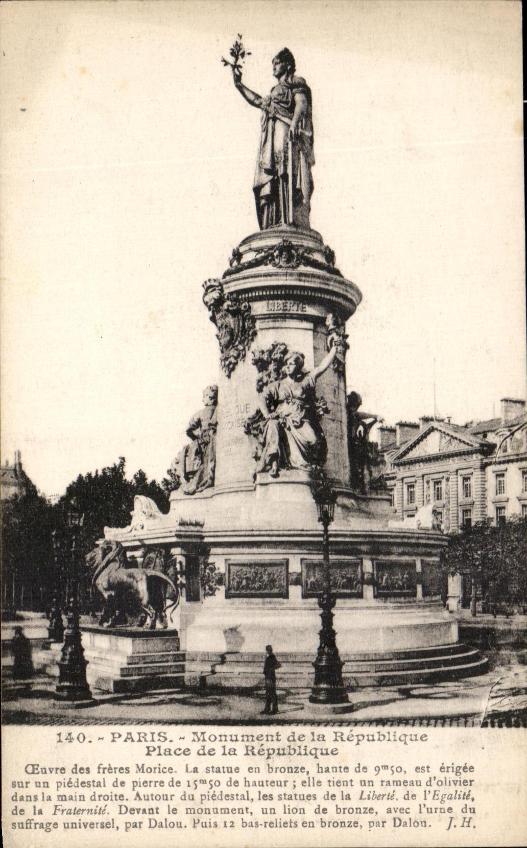 CPA Paris Monument Of the Republic Places Republic