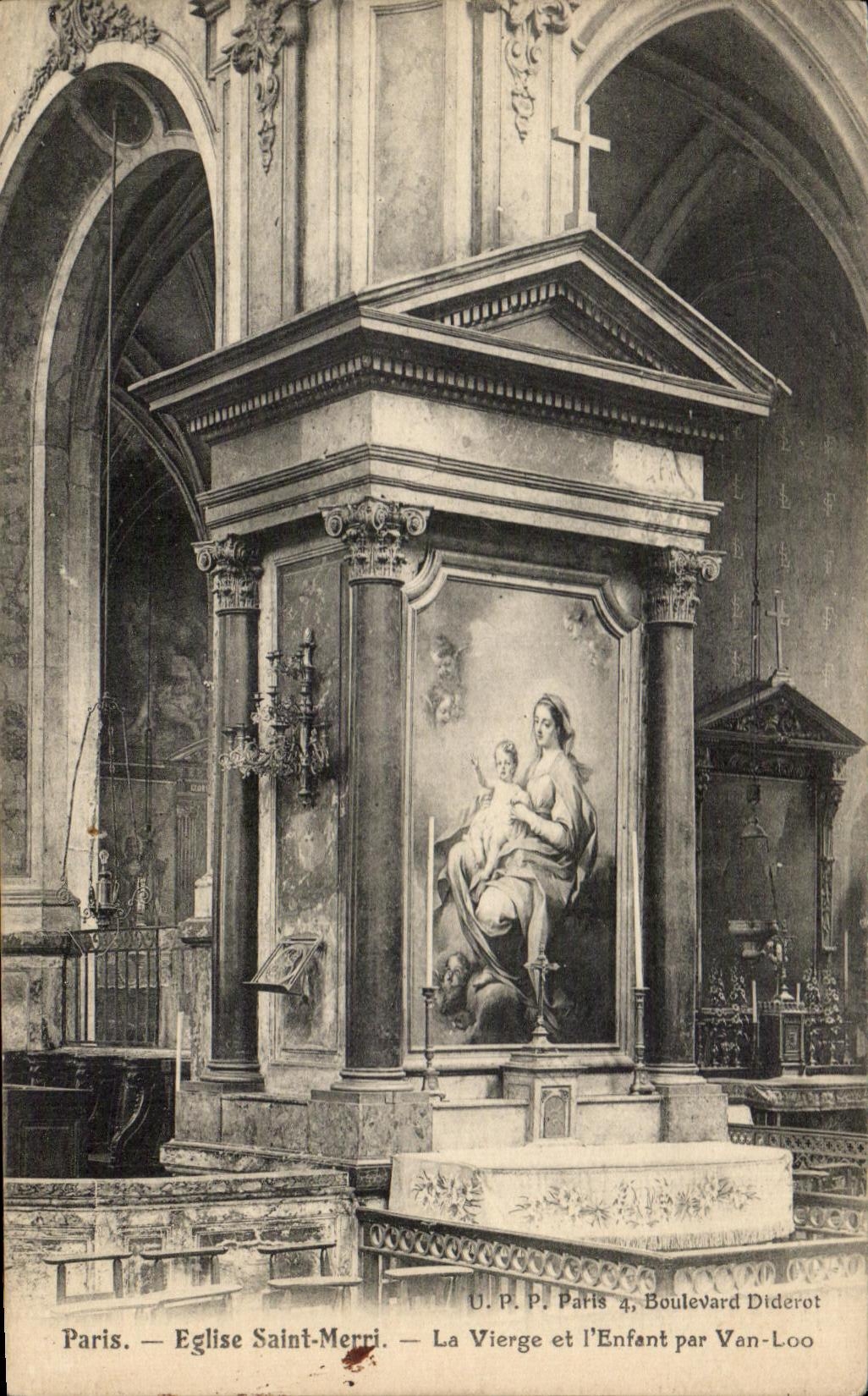 CPA Paris Church Saint Merri the Virgin and the Child by Van Loo