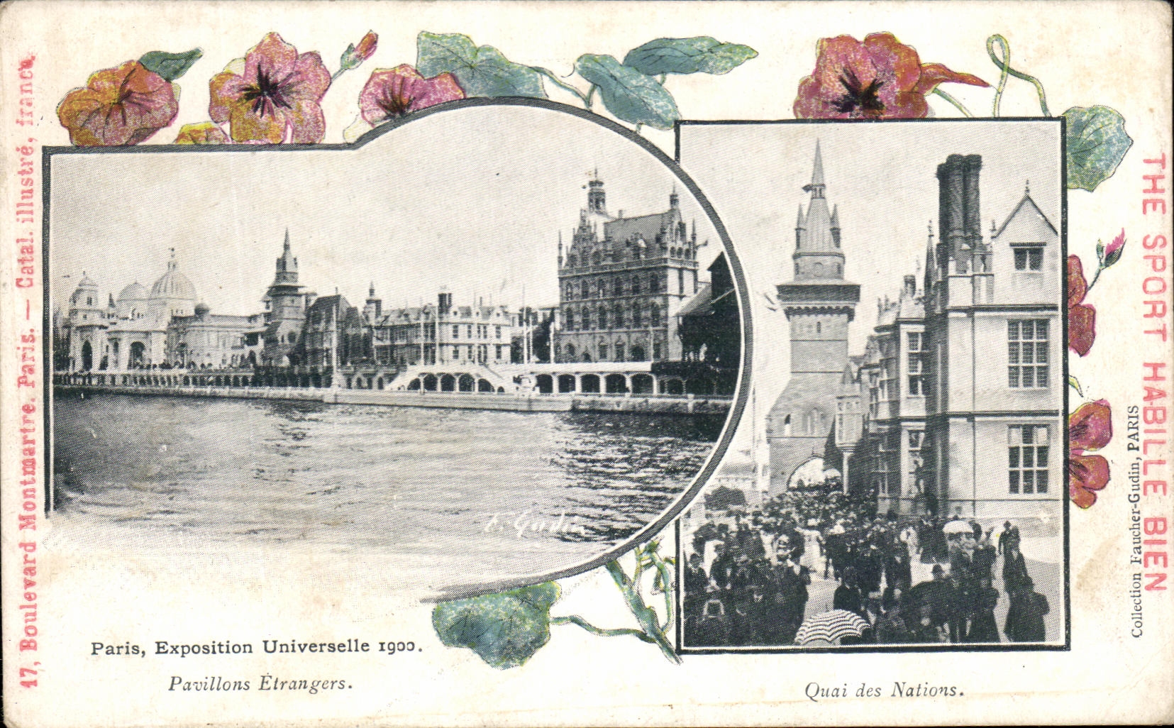 CPA Paris Fair Universal Foreign flags Quay of the Nations