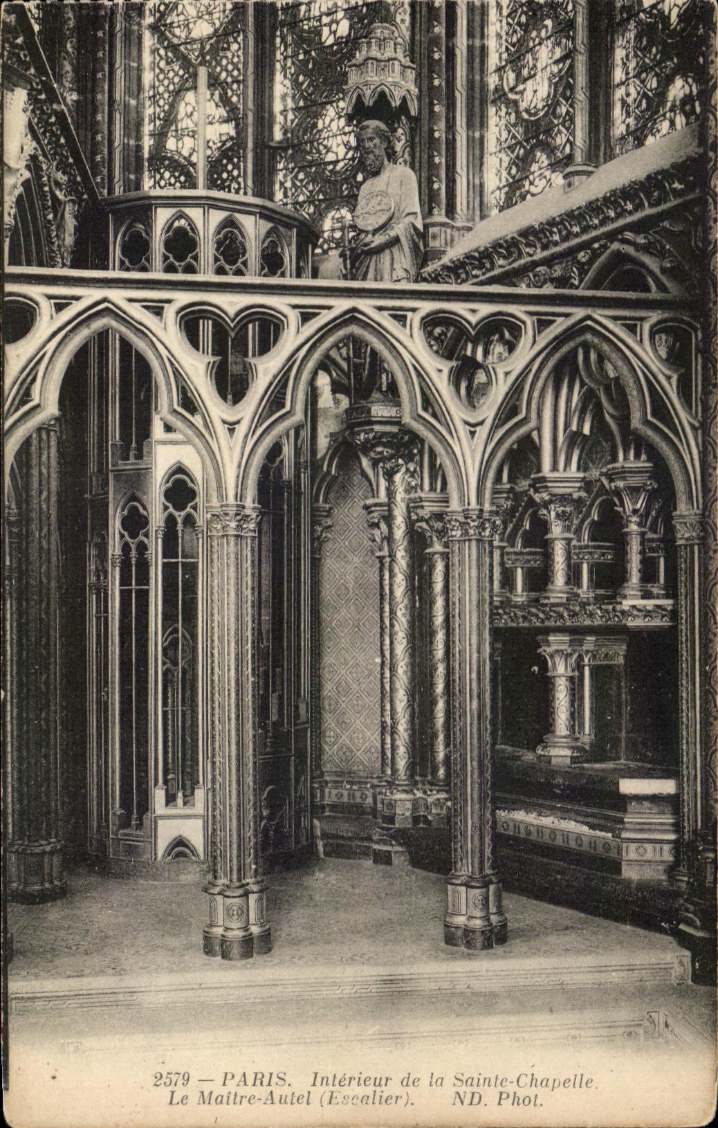 CPA Interior Paris Of Sainte the vault the Master Furnace bridge