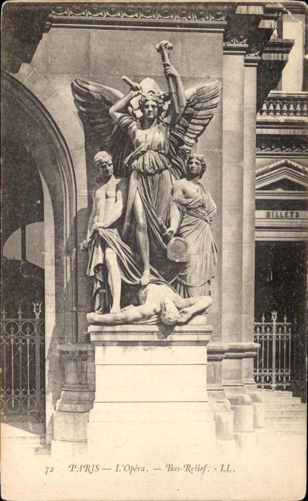 CPA Paris Opera Low Relief