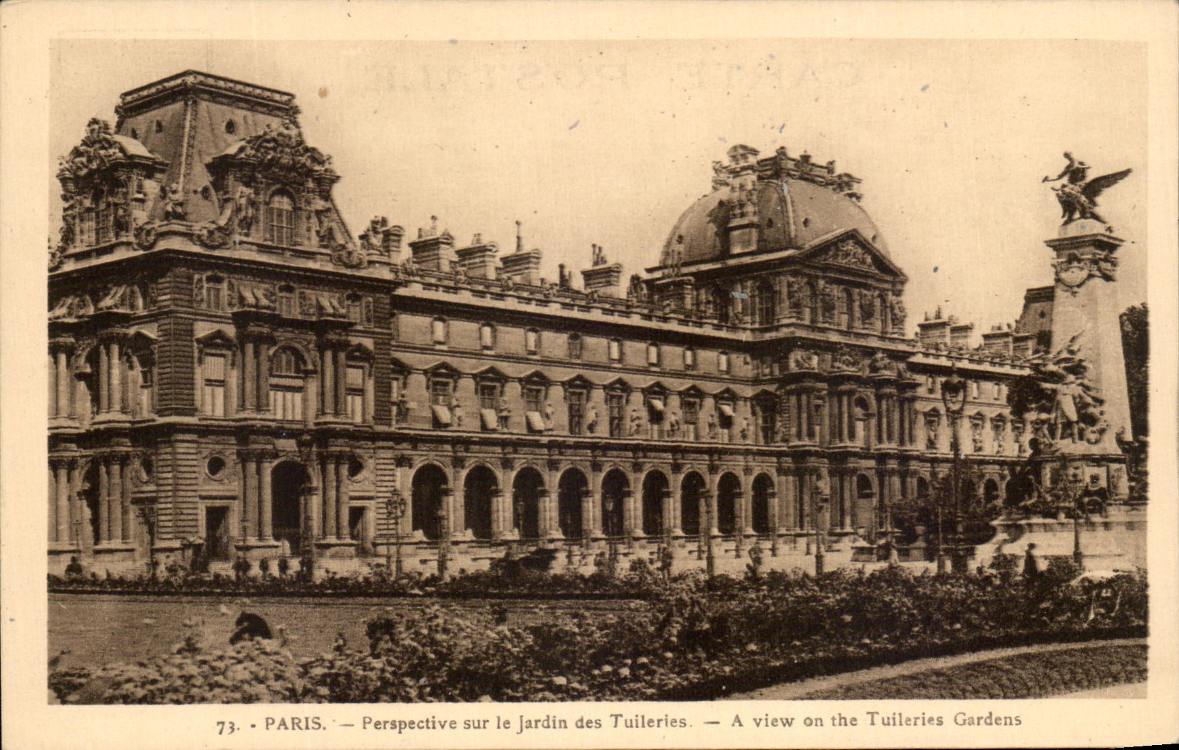 CPA Paris View On the Garden Of Tileries
