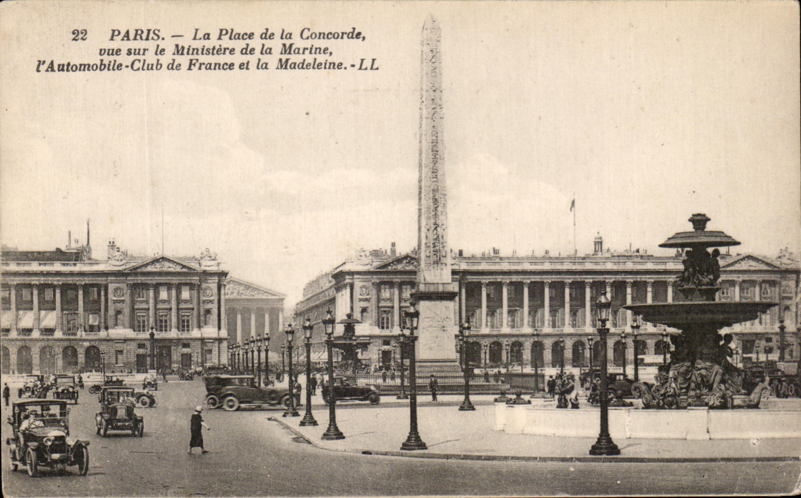 CPA Paris the Place of the Harmony seen on the Ministry for the Navy