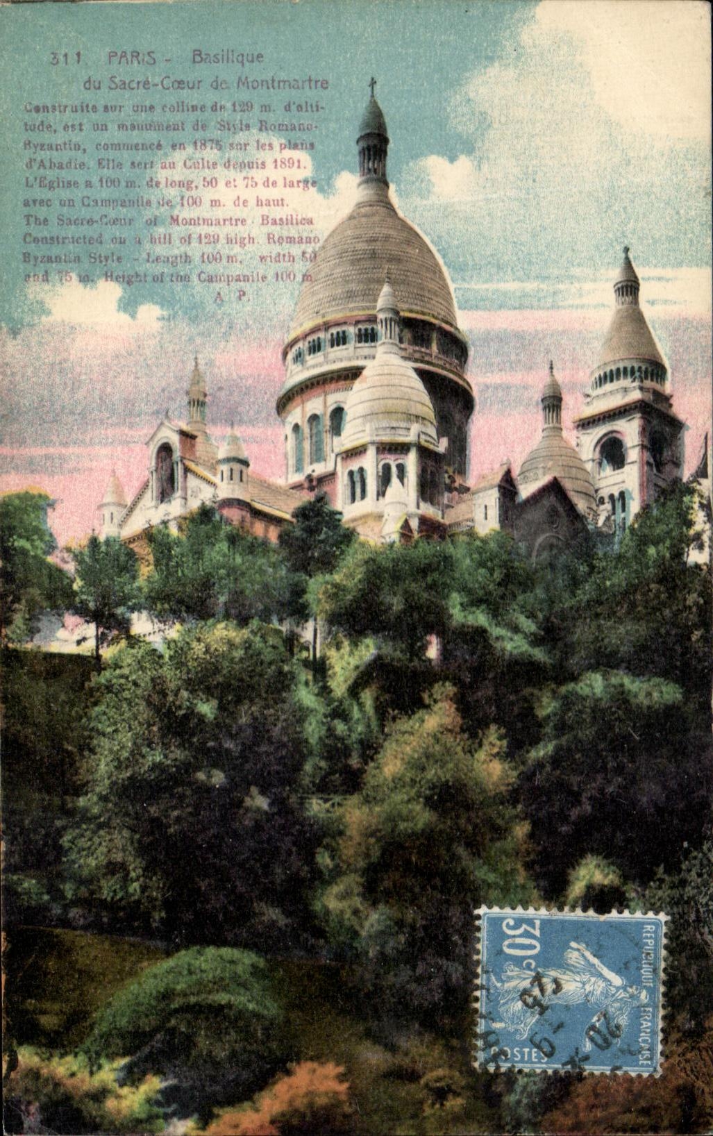 CPA Paris Basilica of the Sacring Heart of Montrmartre