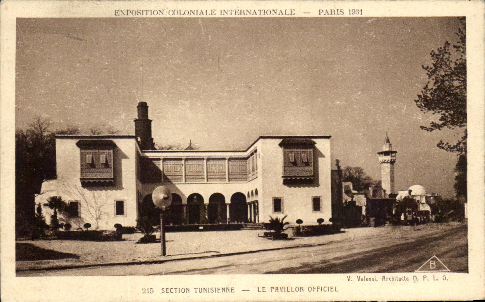 International CPA Expostion Colonial Paris Tunisian Section the official House