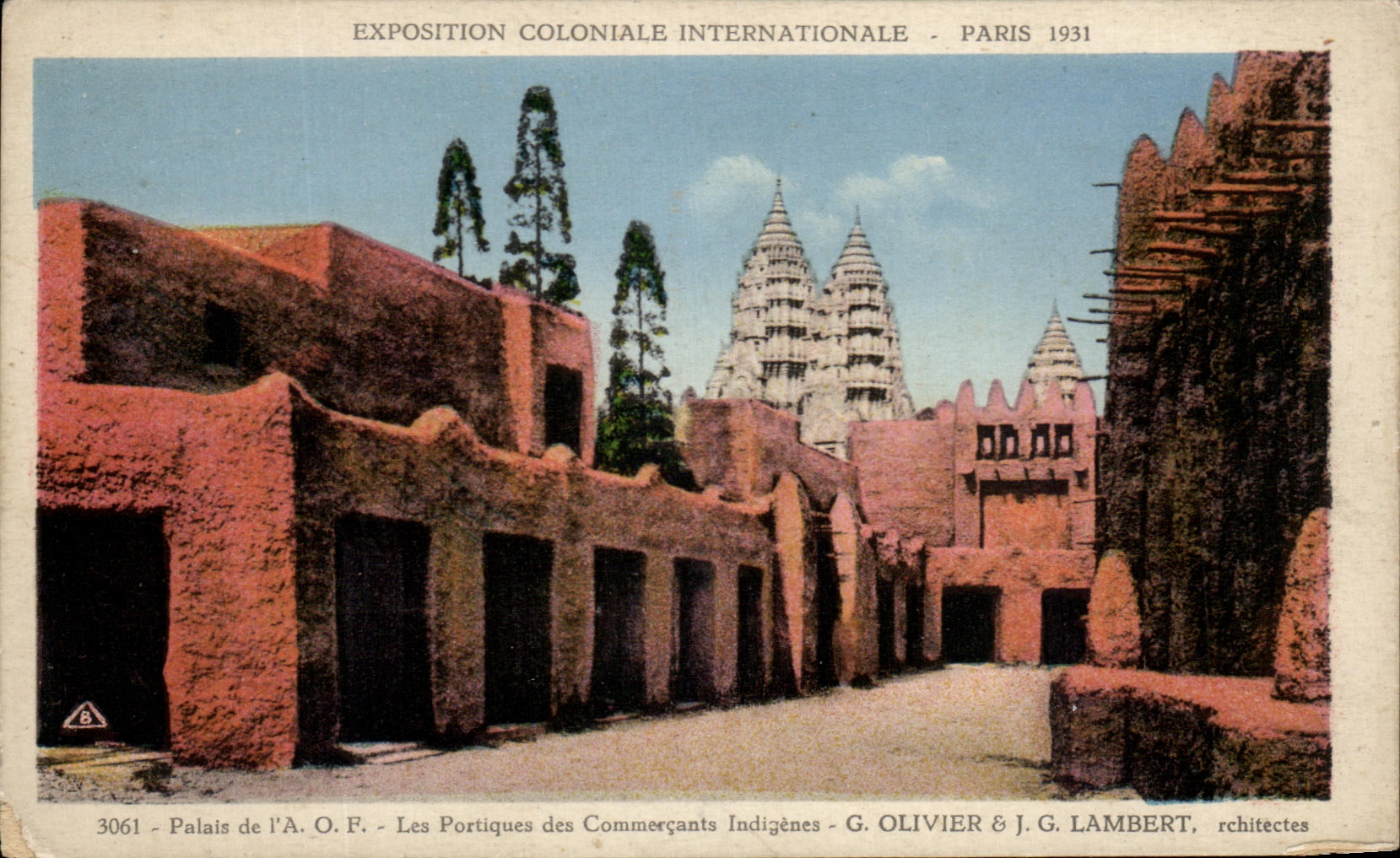 International CPA Expostion Colonial Paris Palate of the Gantries of the Indigenous Tradesmen Olivier Paris