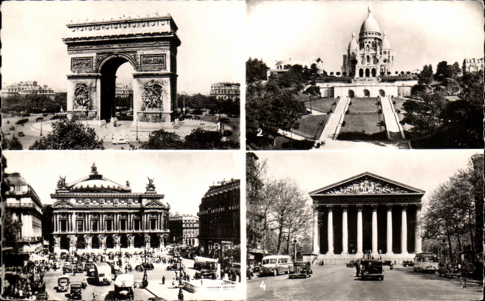 CPSM Paris Arc De Trimophe de Etoile la opera del corazon de la consagracion la iglesia de la Madeleine