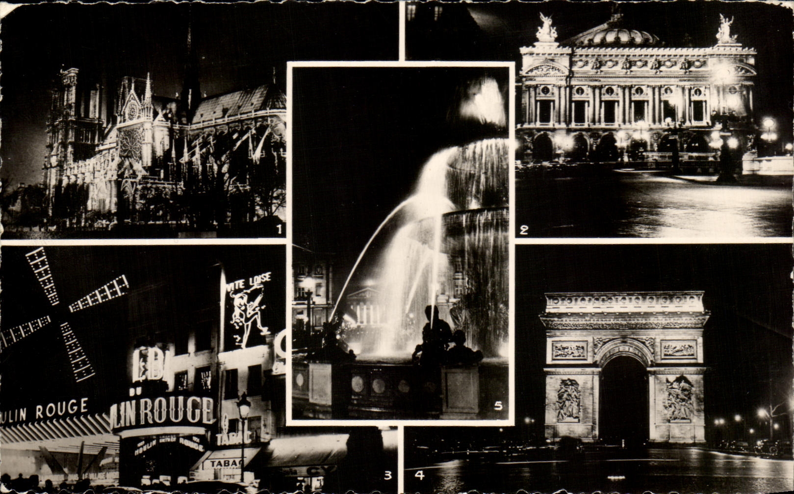 opera de Nuit Notre Dame del La de CPSM Paris el Moulin-Colorete los triunfos del arco