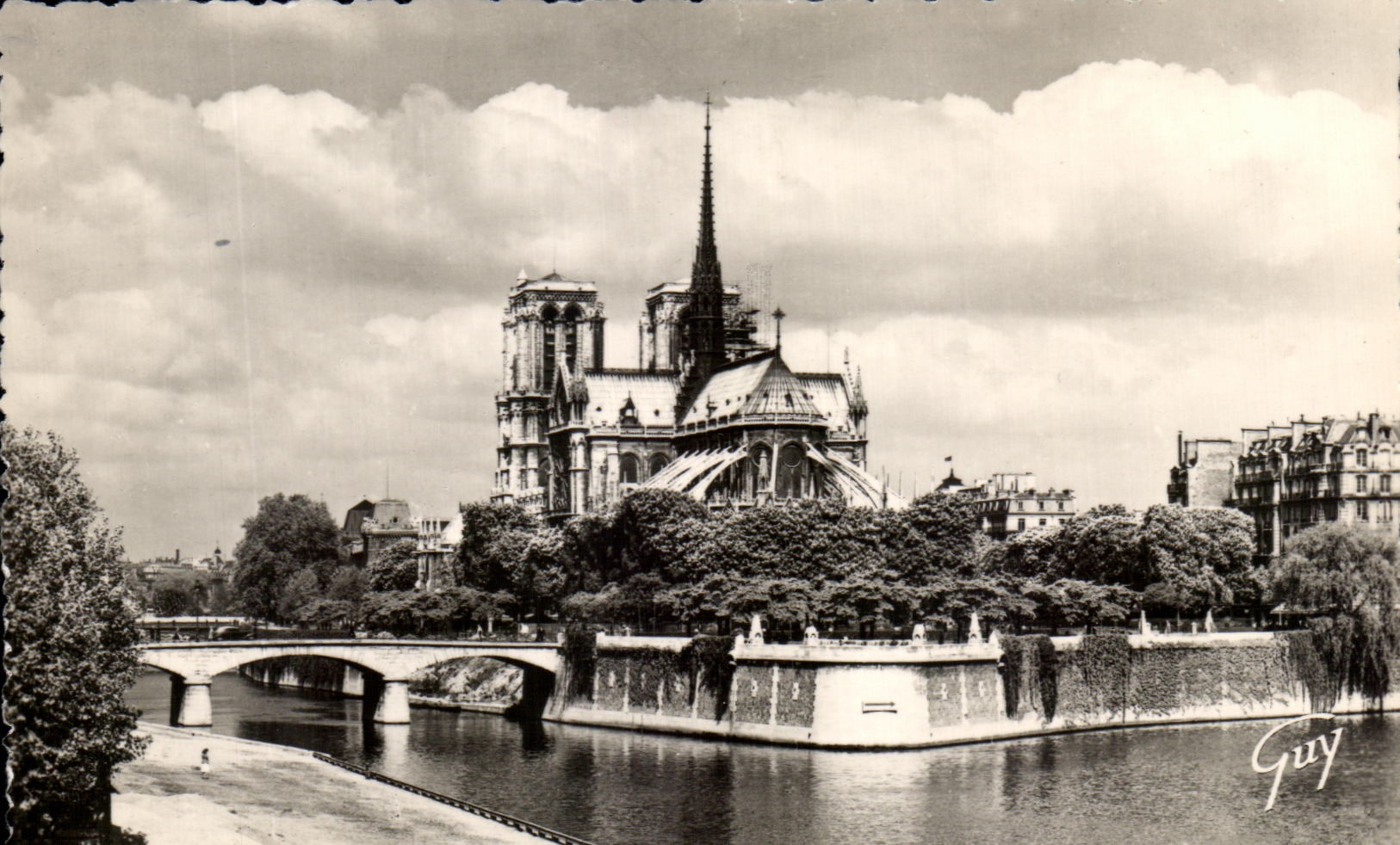 CPA Paris y su punto de las maravillas son de la isla del i del ISCED el puente y el palacio publico jardin del arzobispo el apse de la catedral
