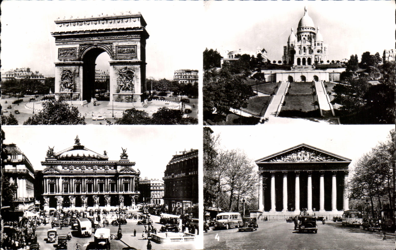 CPSM Paris corona la opera Arc De Triomphe de Madeleine del corazon