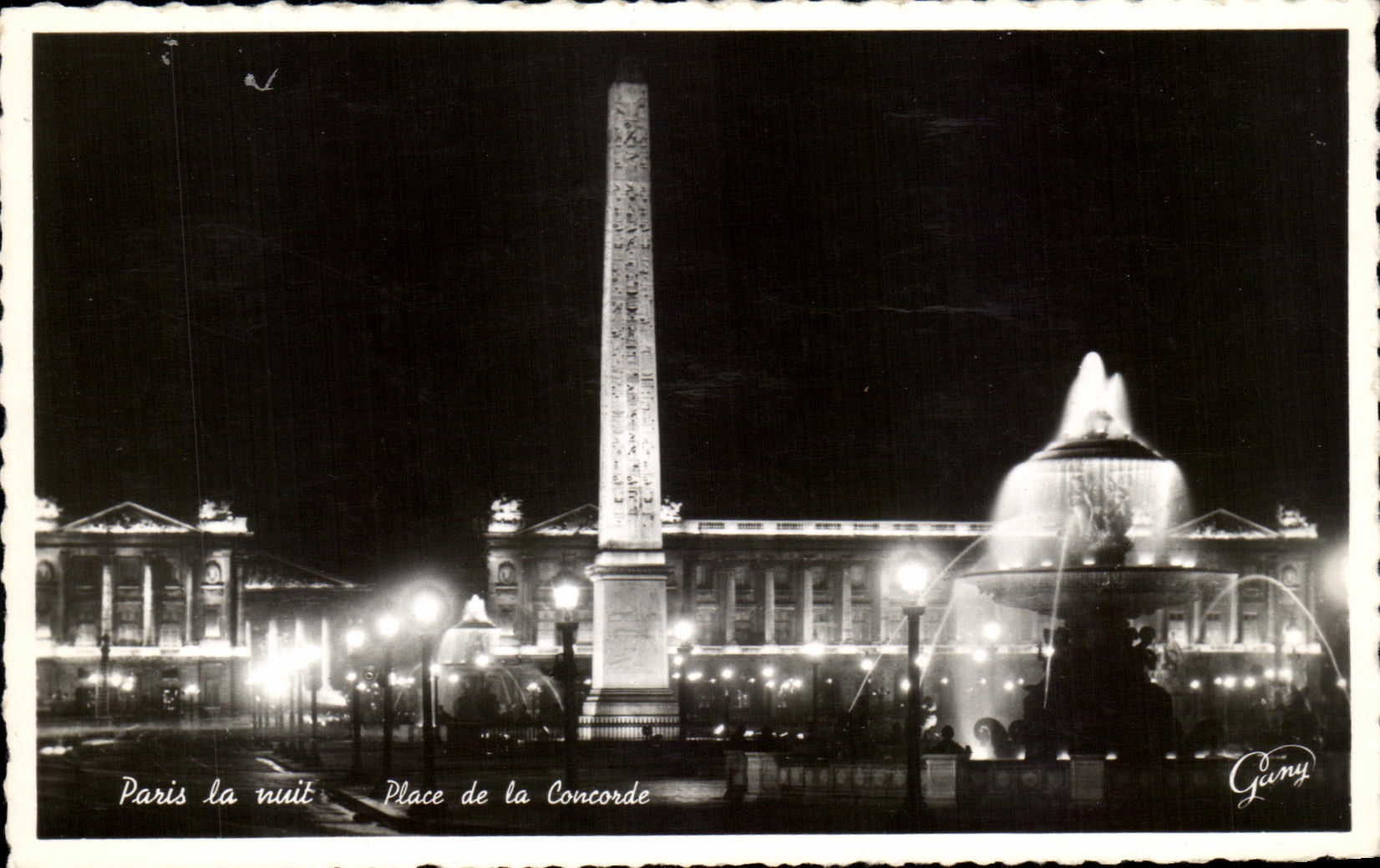 CPA Paris By Night Concord Square Places Harmony