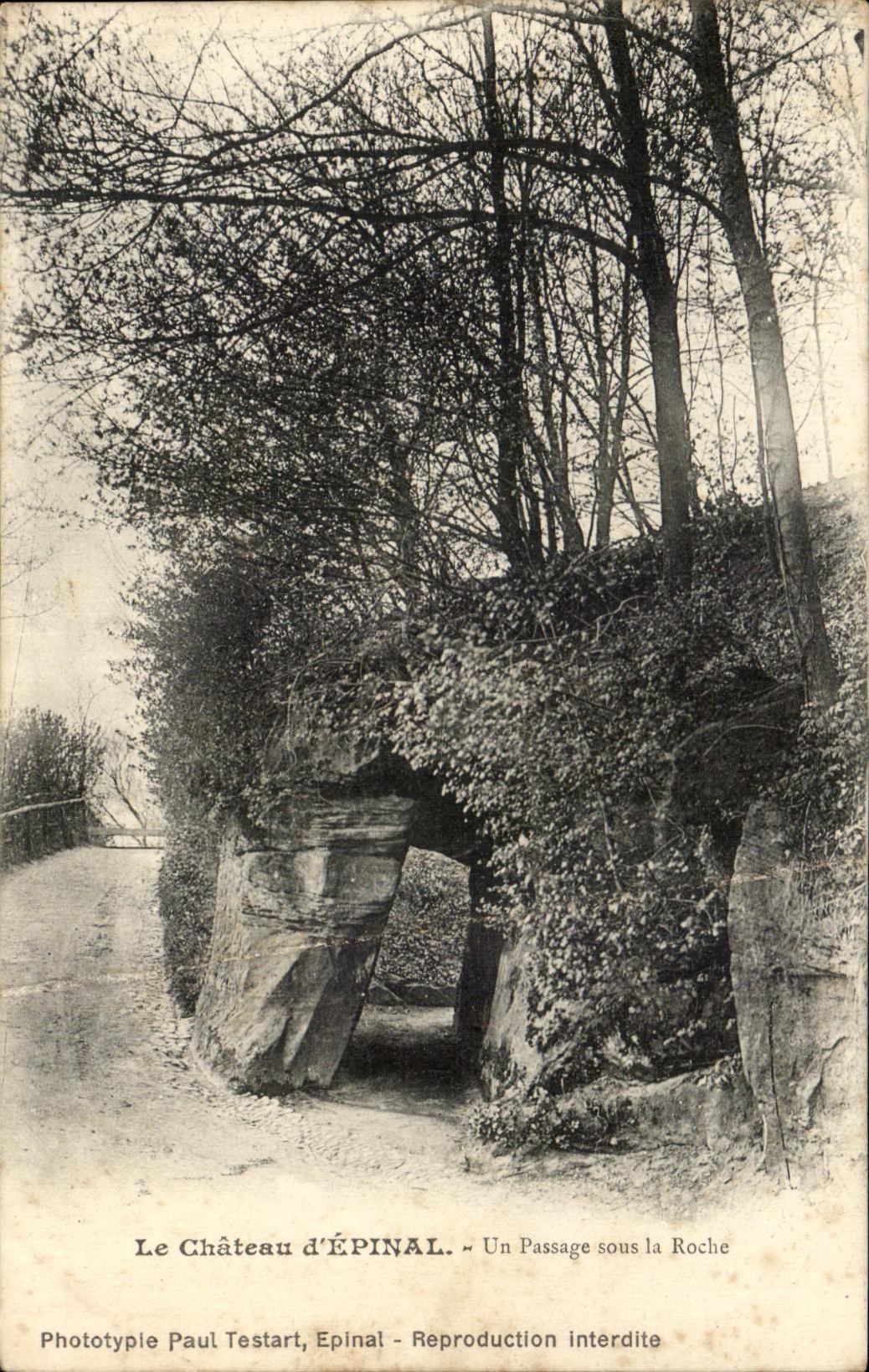 CPA el castillo D Epinal una roca del La de Sous del paso