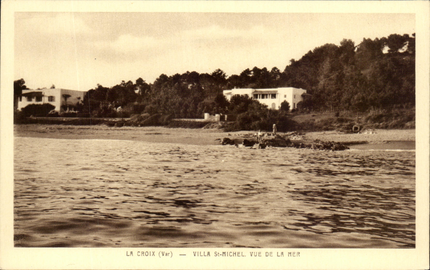 CPA La Croix Villa St Michel Vue De La Mer