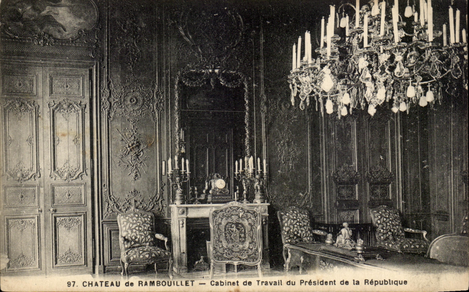 CPA Castle Of Rambouillet Study Of the President Of the Republic