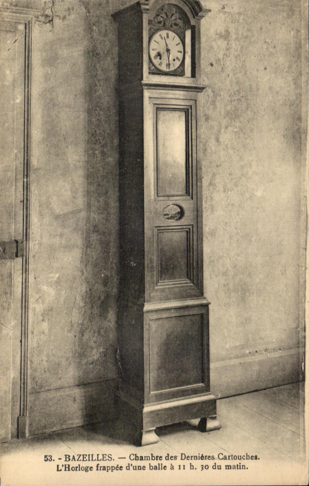 Sitio de CPA Bazeilles de los cartuchos pasados el frappee del reloj