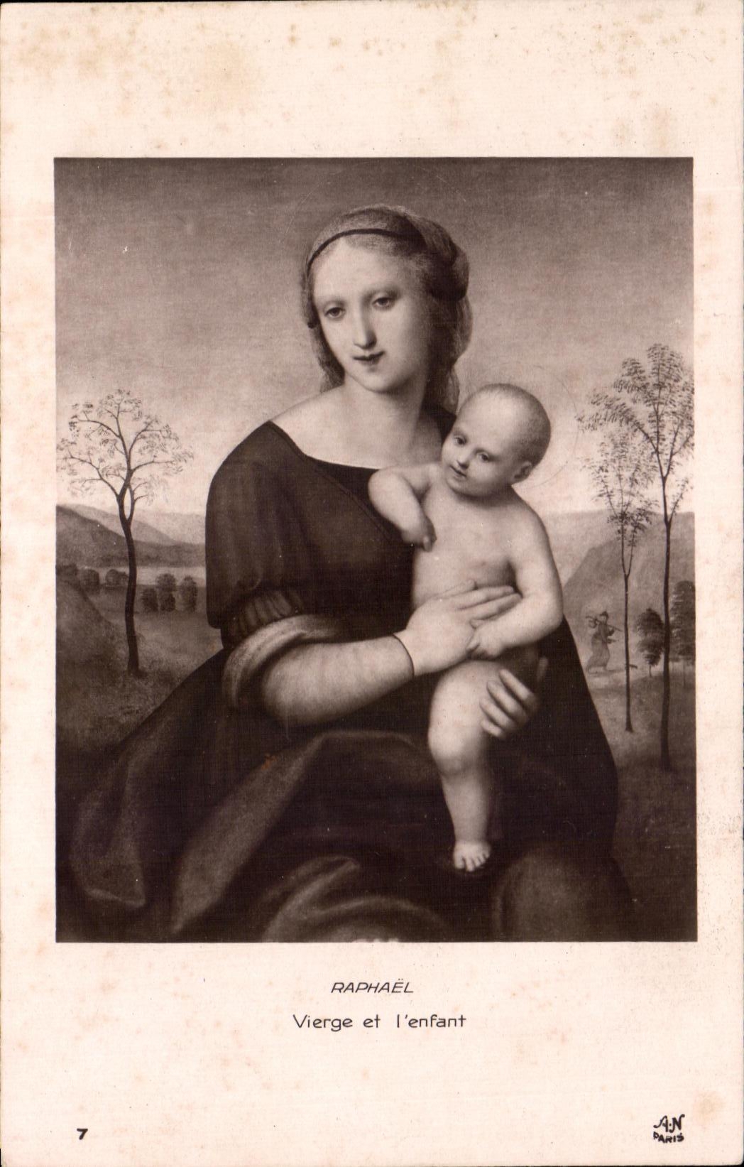 CPA Raphael Vierge Et l'Enfant