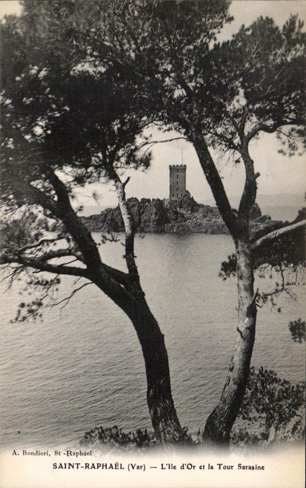 CPA Saint Raphel L'lle d'Or et la Tour Sarasine