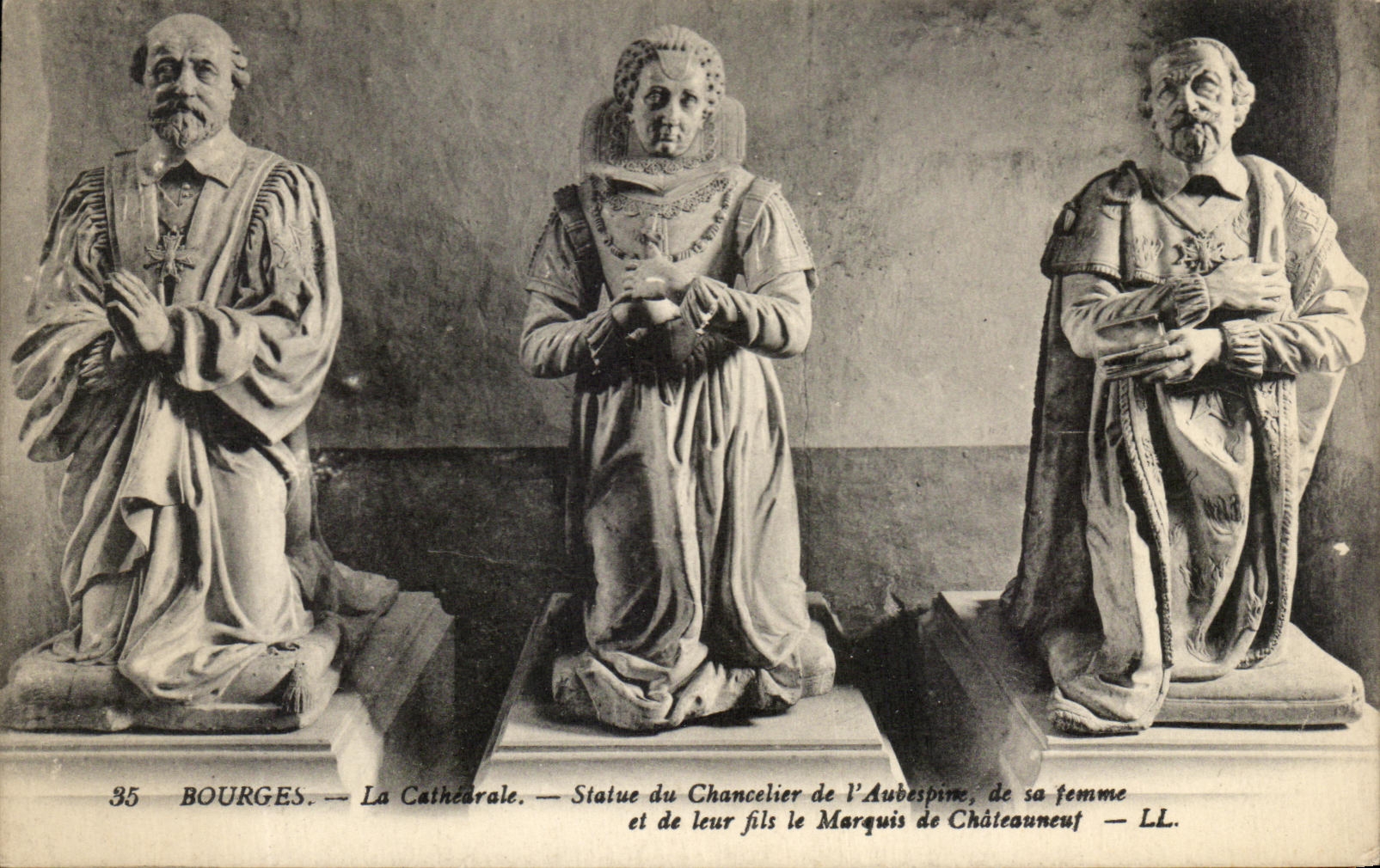 Estatua de la catedral del La de CPA Bourges del canciller de Aubespine