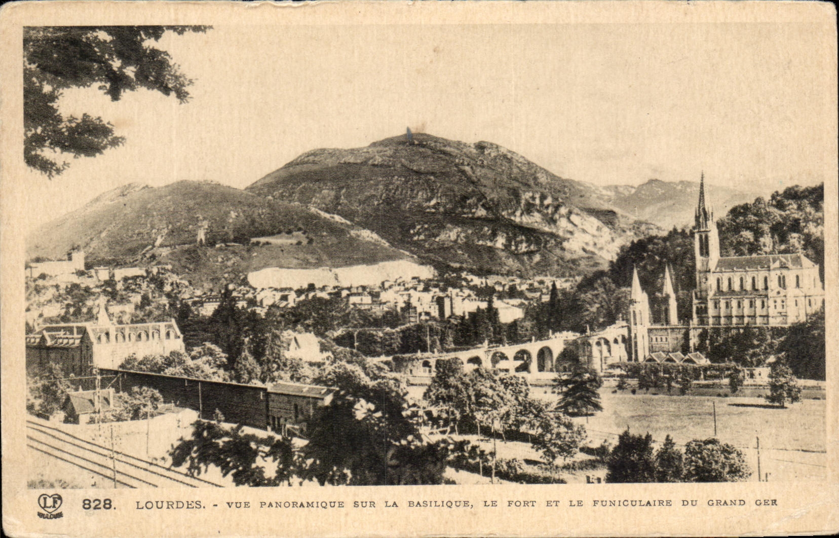 CPA Lourdes Panoramic View Sur La Basilica Fort and the Funicular of Large Ger
