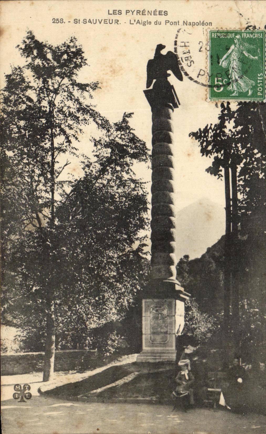 CPA the Pyrenees St Saver the Eagle of the Napoleon bridge