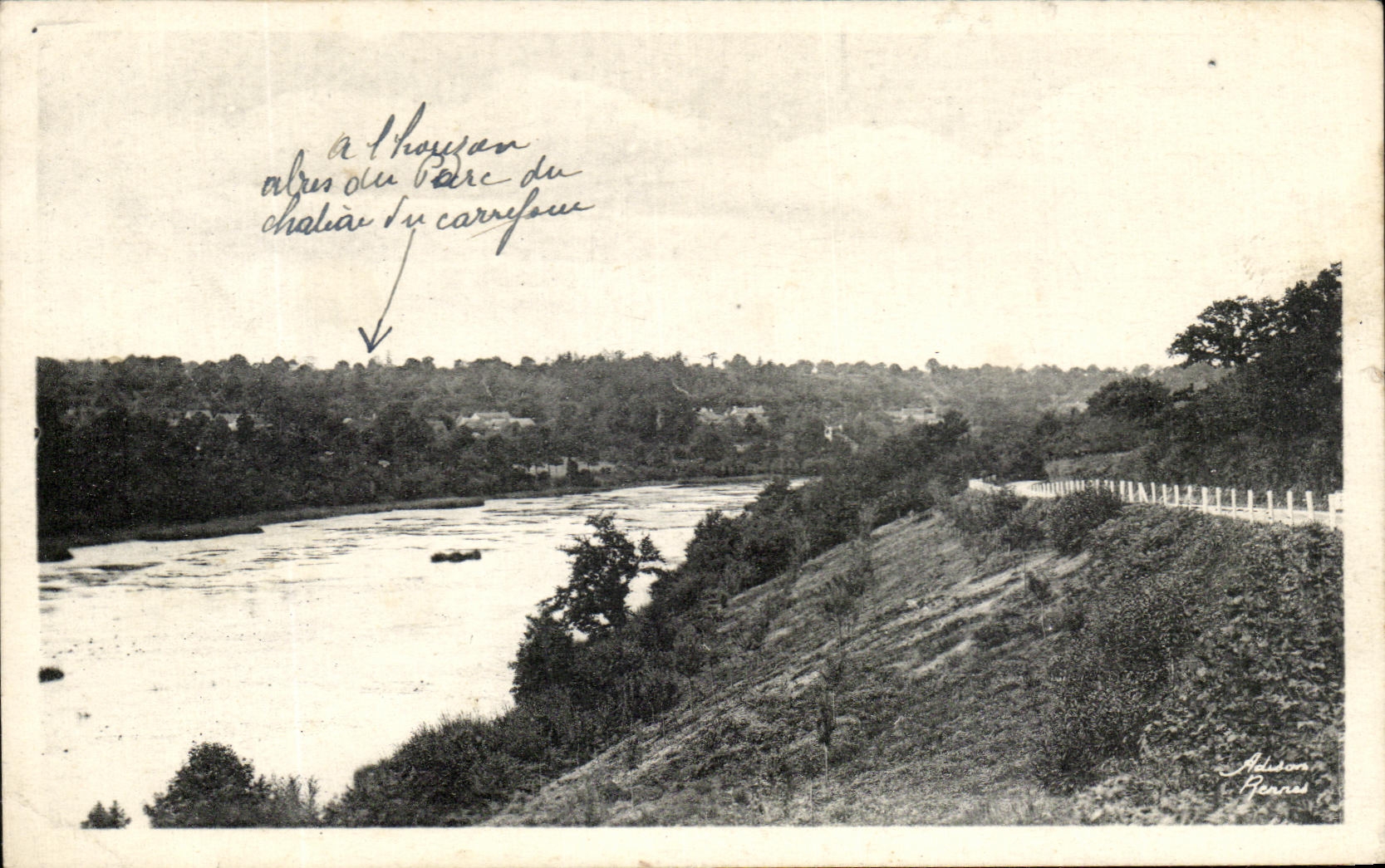 CPA La bouexiere l'Etang de Chevre Vue Prise de la route la touche Mellet
