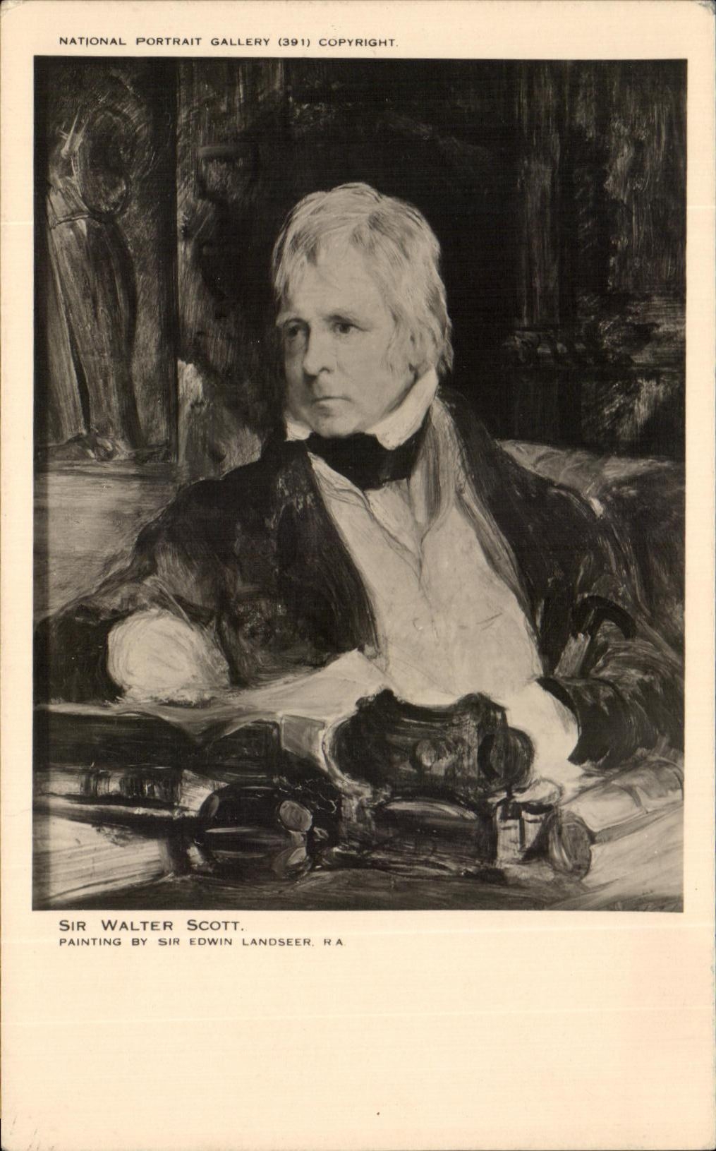 CPA Sir Water Scott Painting By Sir Edwin Landseer National portrait Gallery 