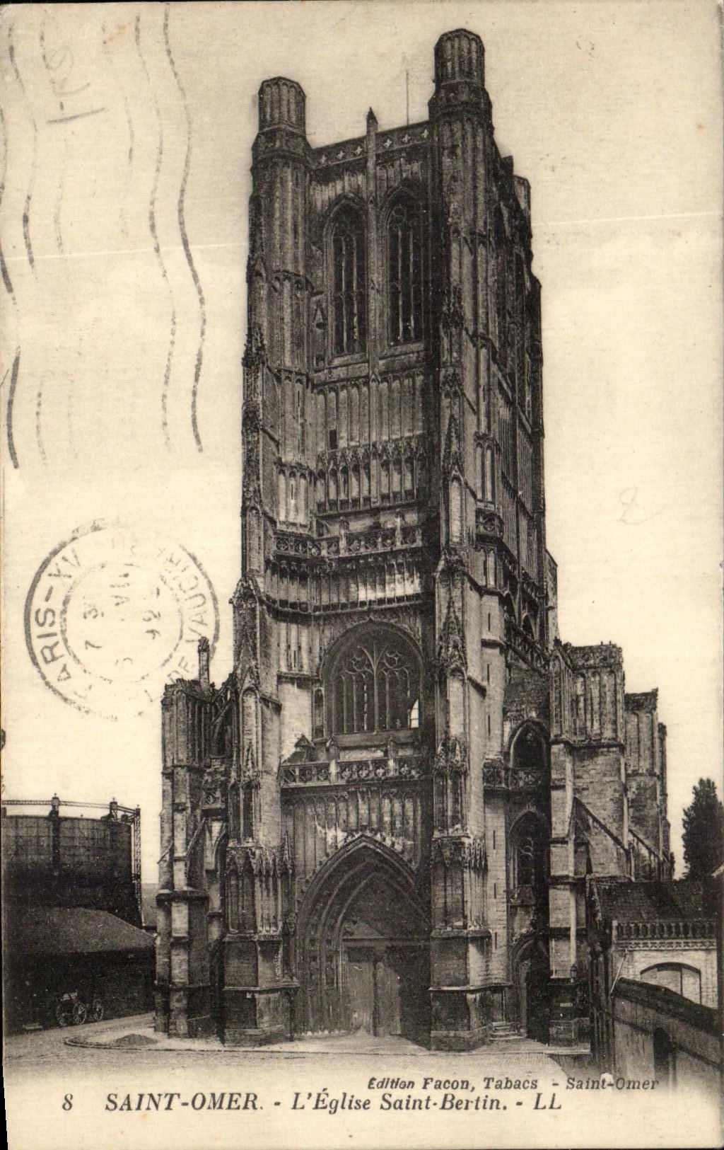 CPA Saint Omer the Church holy Bertin