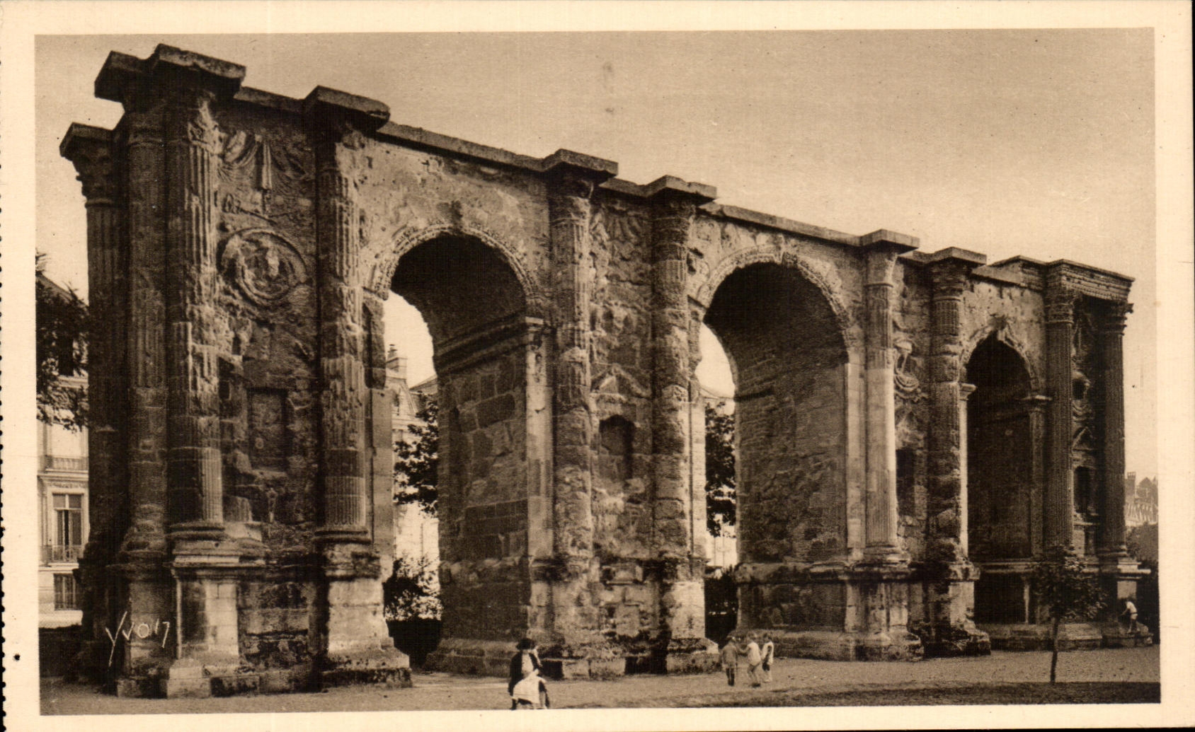 CPA Reims La Gate Mars (Roman time gallo)