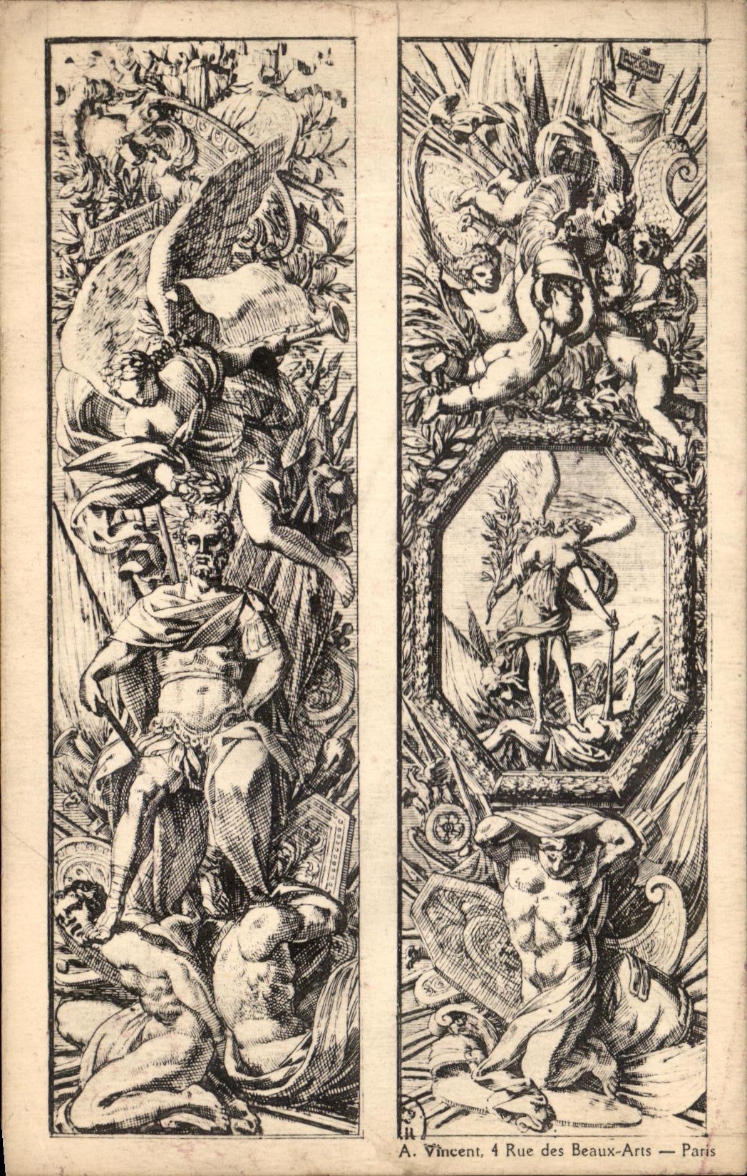 CPA peinture antique Ange