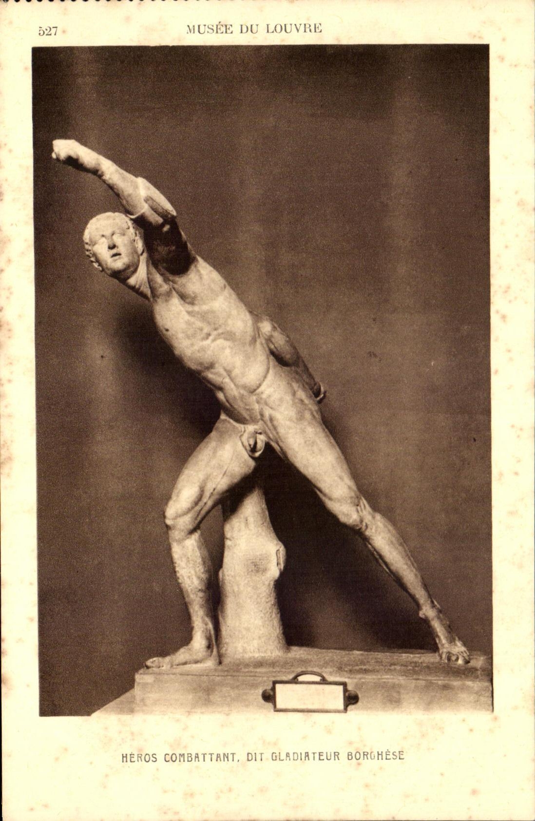 CPA Musee Du Louvre Heros Combattant dit Gladiateur Borghese