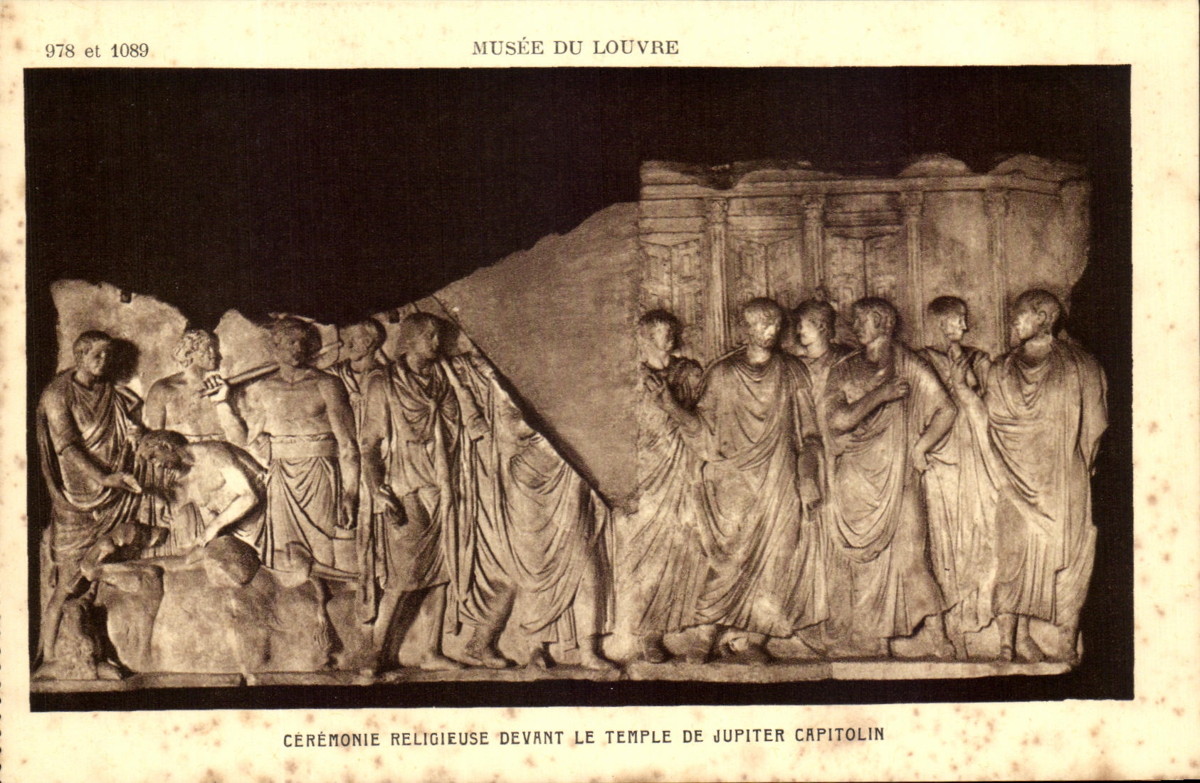 CPA Musee Du Louvre Ceremonie Religieuse Devant le Temple de Jupiter Capitolin