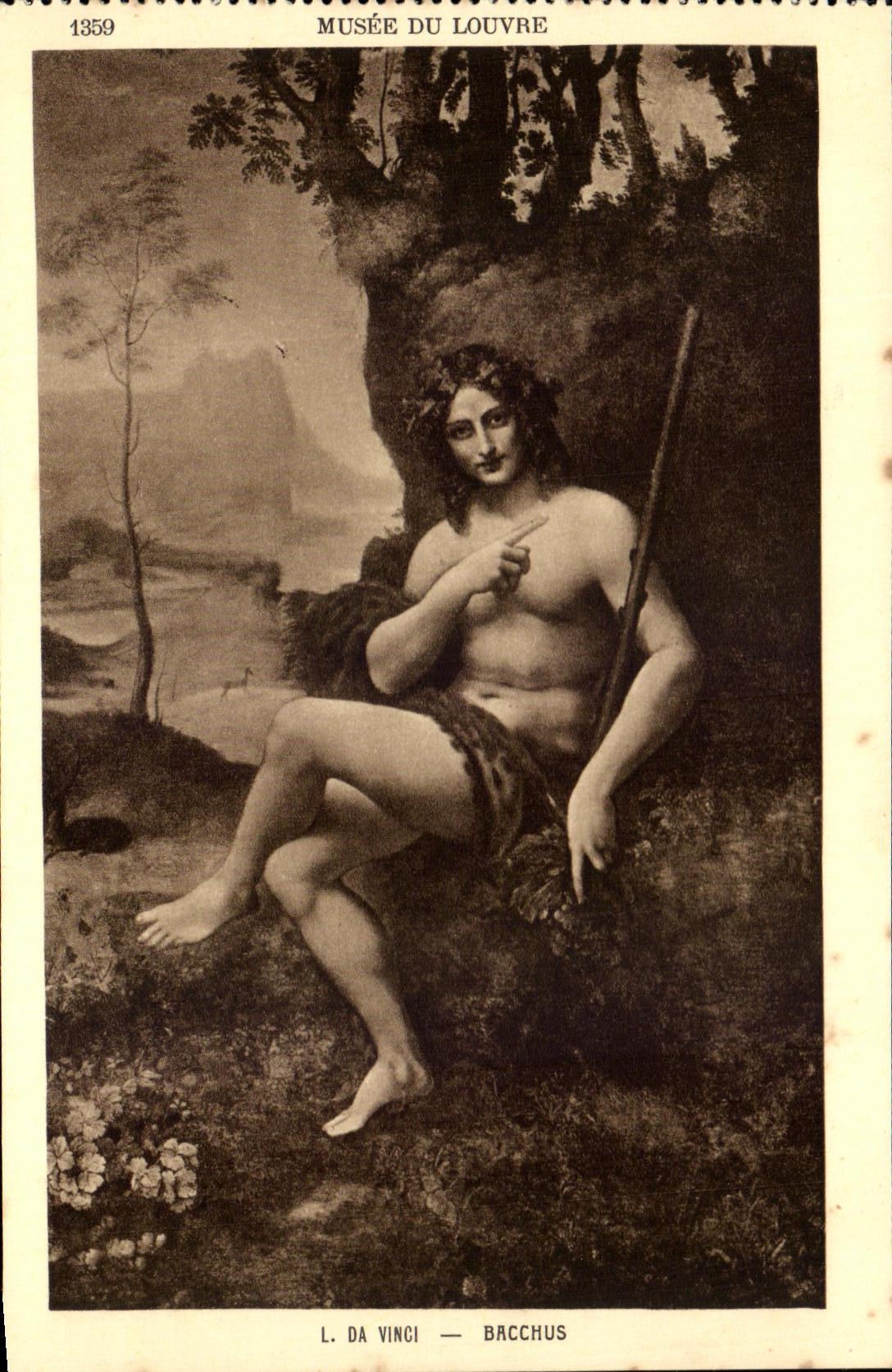 CPA Musee Du Louvre Da Vinci Bacchus