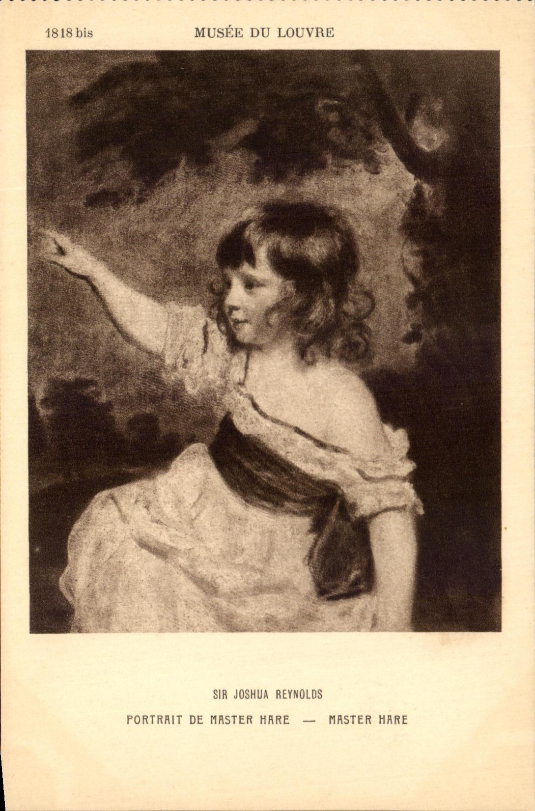 CPA Musee Du Louvre Joshua Reynolds Portrait de Master Hare