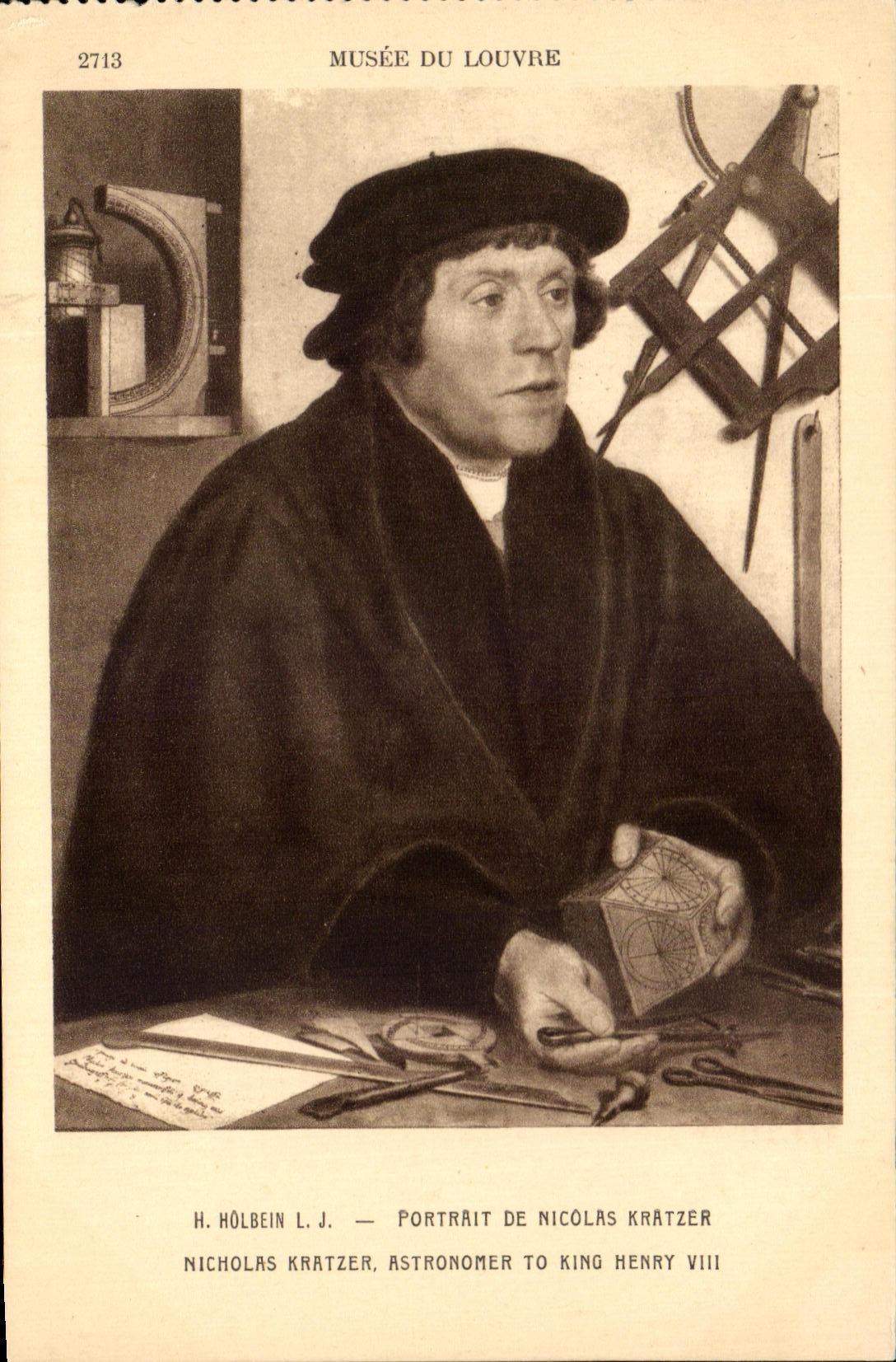 CPA Musee Du Louvre Holbein Portrait De Nicolas Kratzer