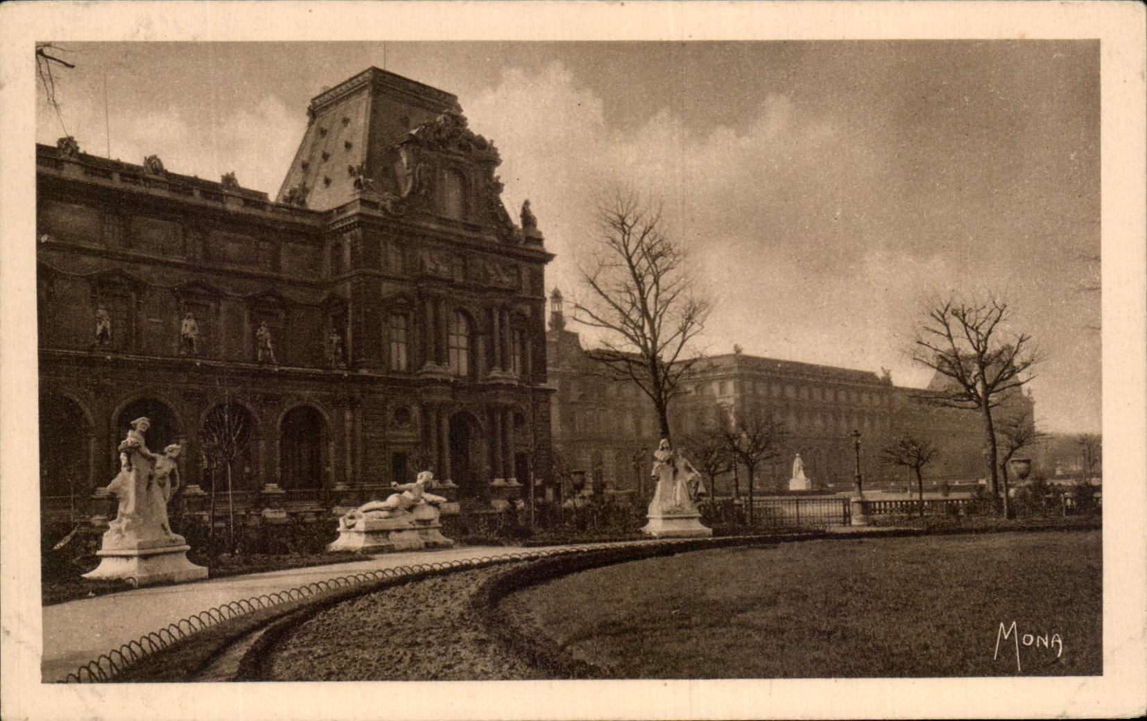Casa del La Tremoille y de Mollien And Tileries de la lumbrera de CPA Paris de la flora