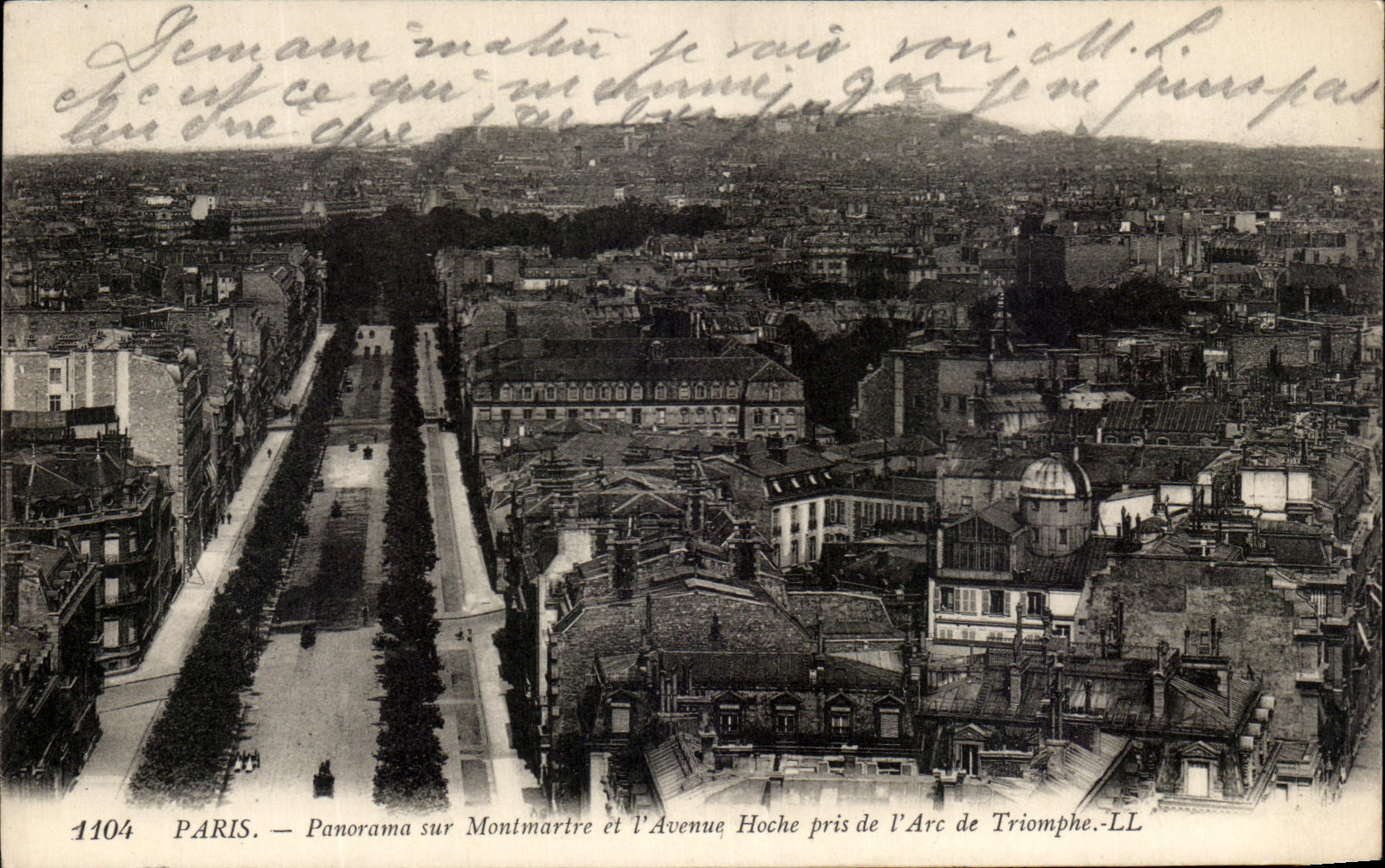 CPA Paris Panorama On Montmartre And the Avenue Shakes Taken Arc de Triomphe