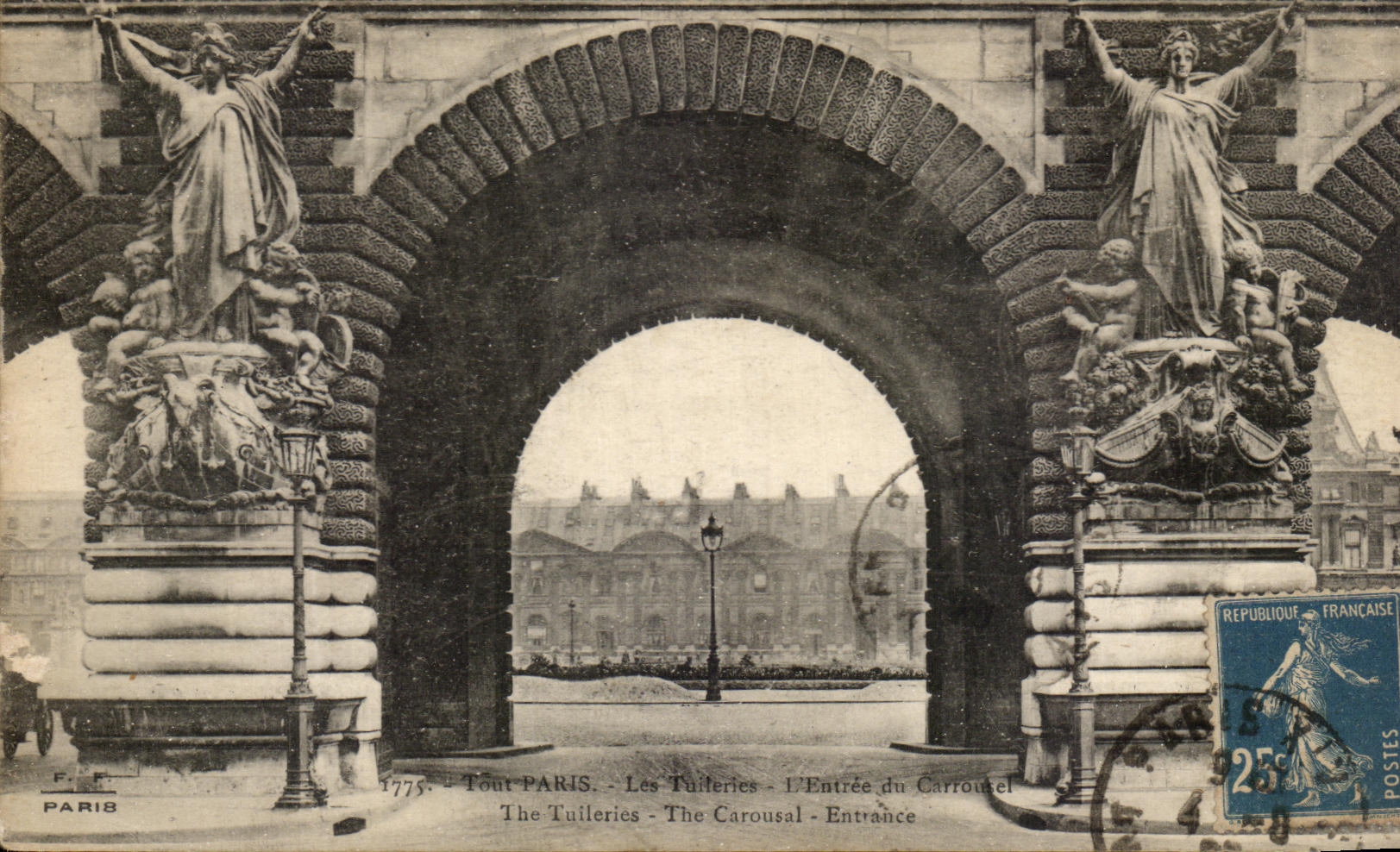 Entrada de CPA Paris Tiuileries del carrusel de Lovre