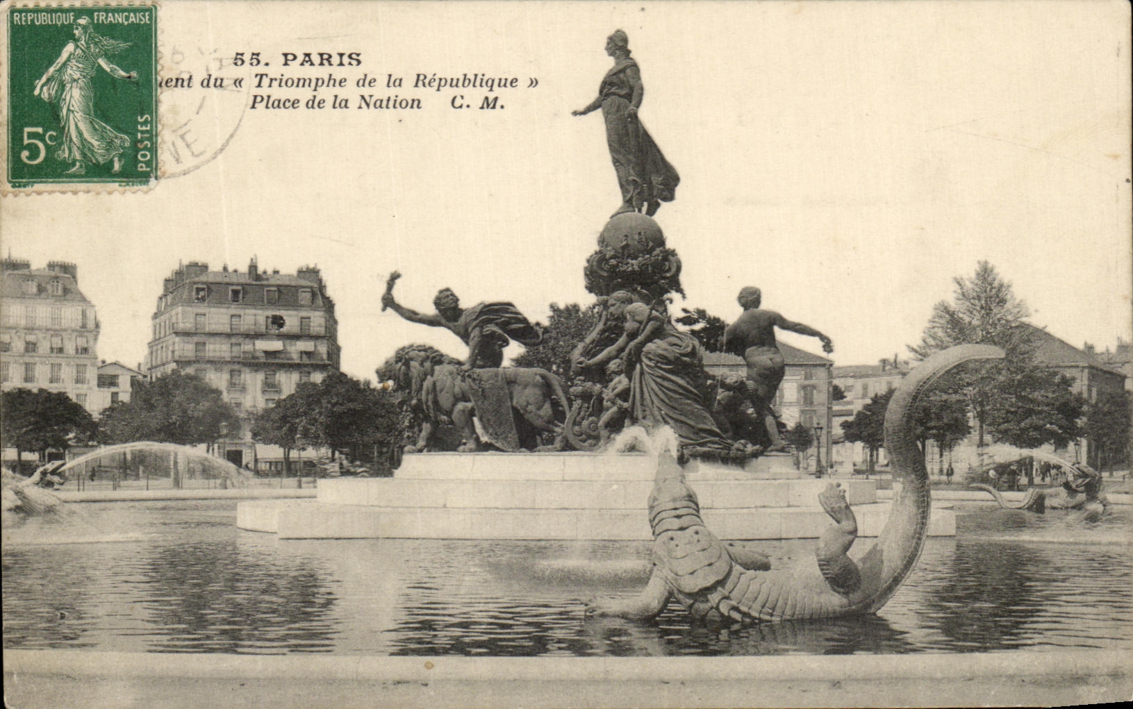 CPA Paris Du A Triomphe De La Republique Place De La Nation Crocodile