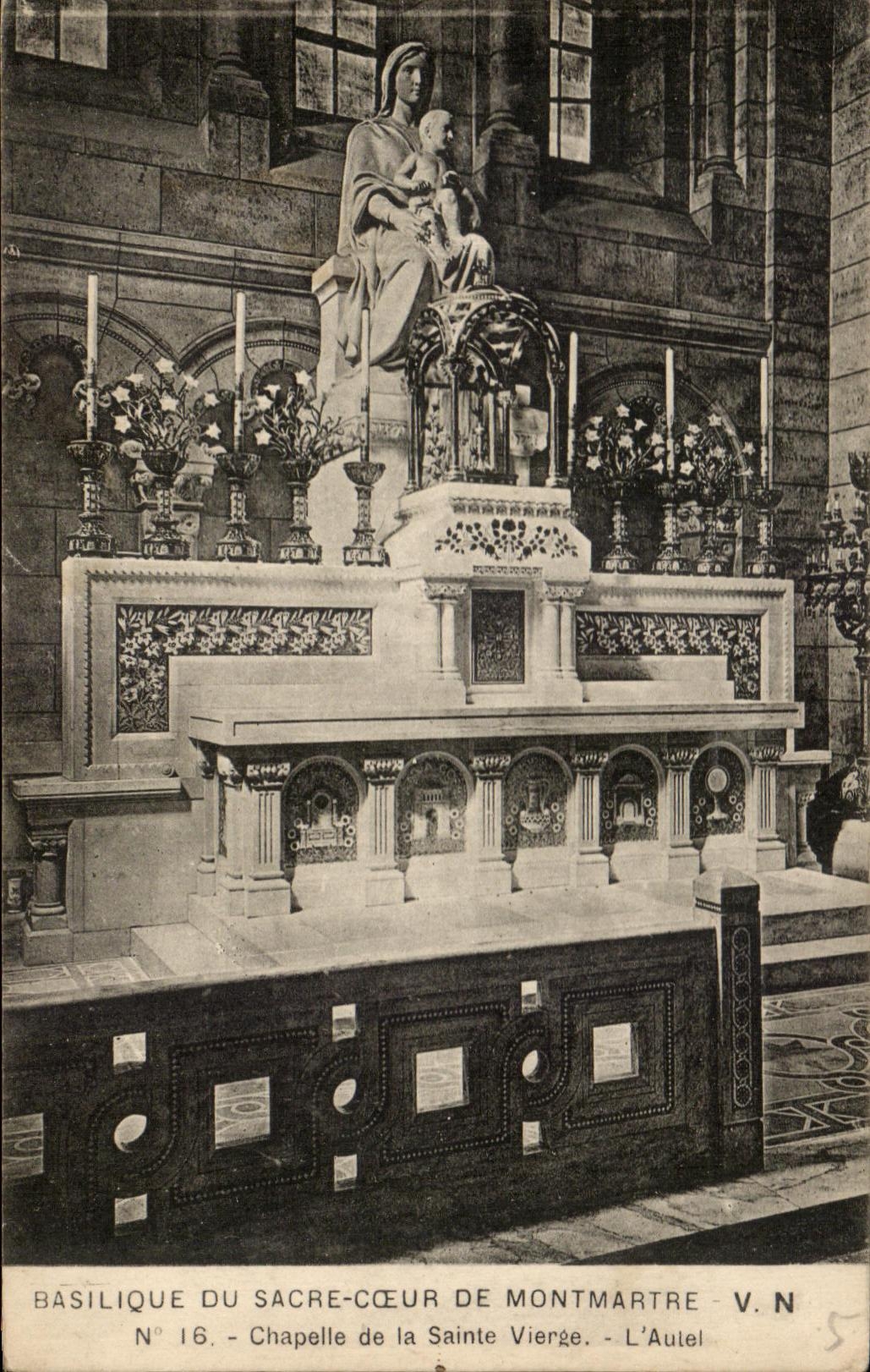 CPA Basilica Of the Sacring Coeur De Montmartre Vault of Sainte Virgin the Furnace bridge