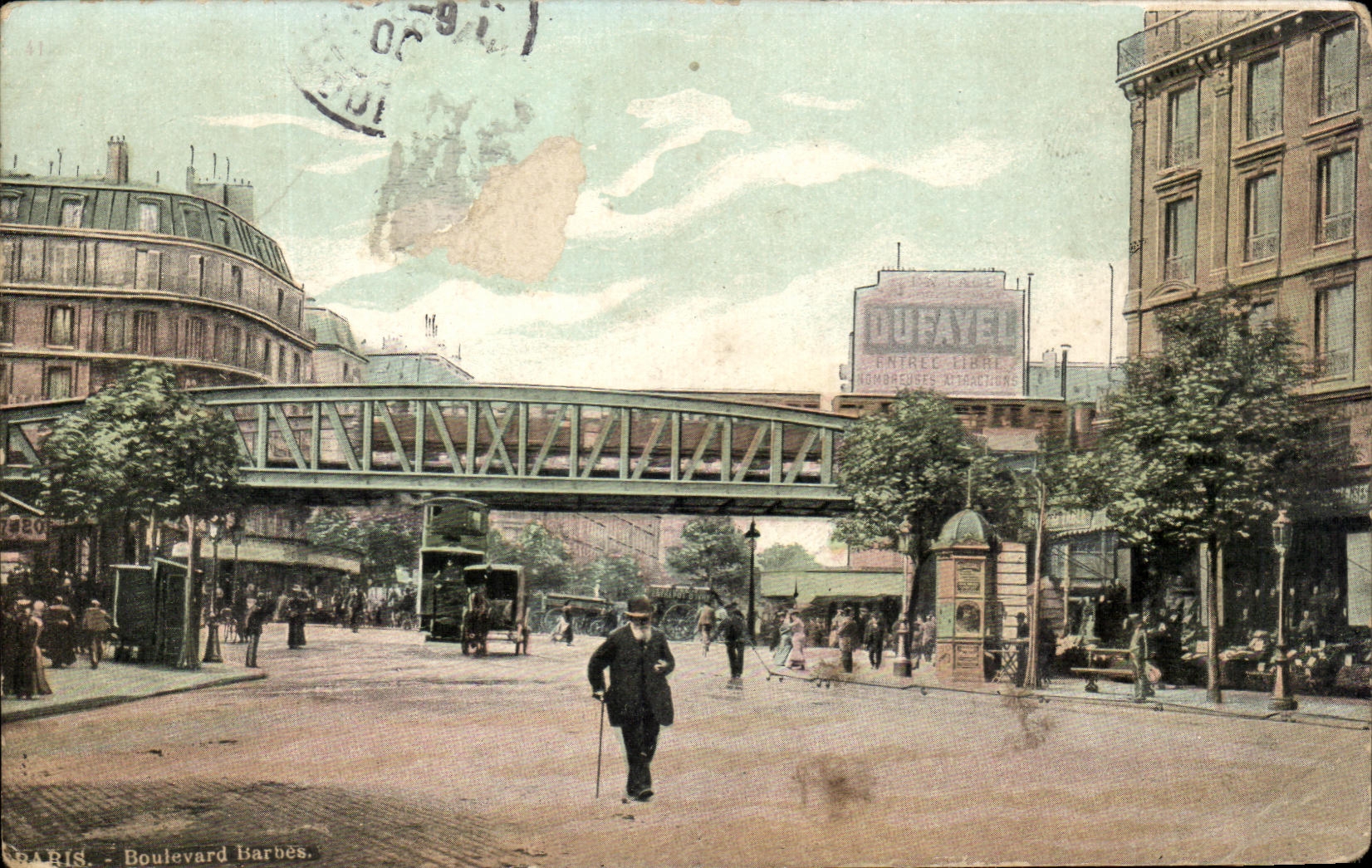 CPA Paris Boulevard Barbs Subway