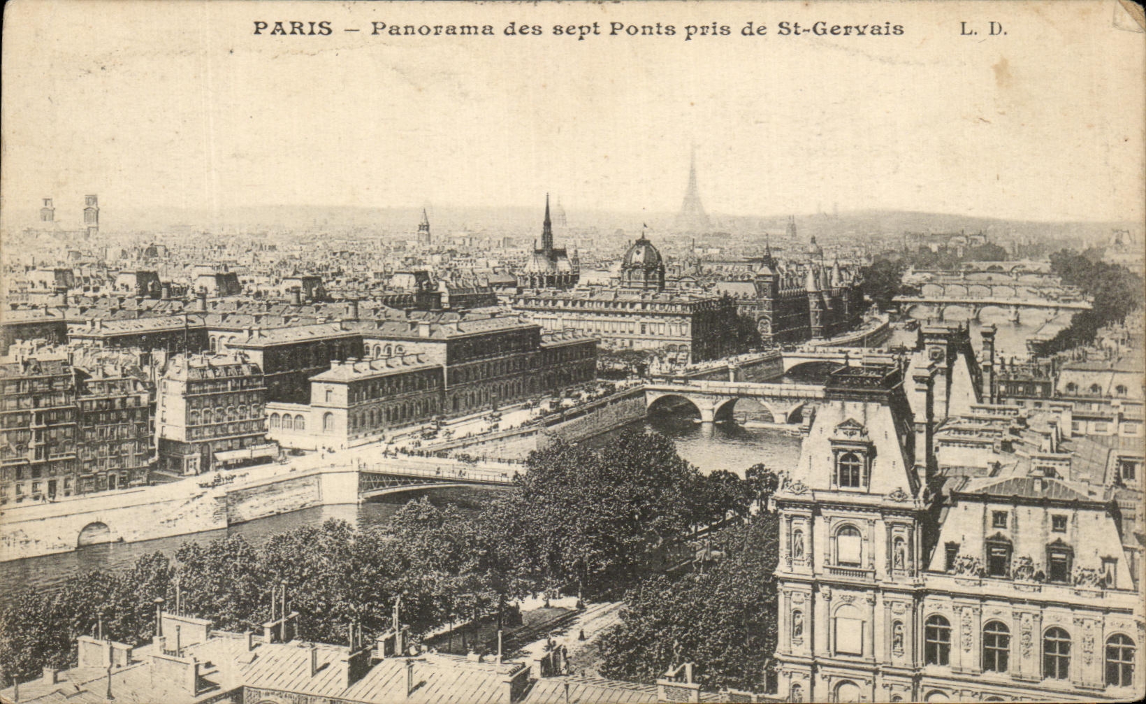 CPA Paris Panorama of the seven Bridges taken of St Gervais