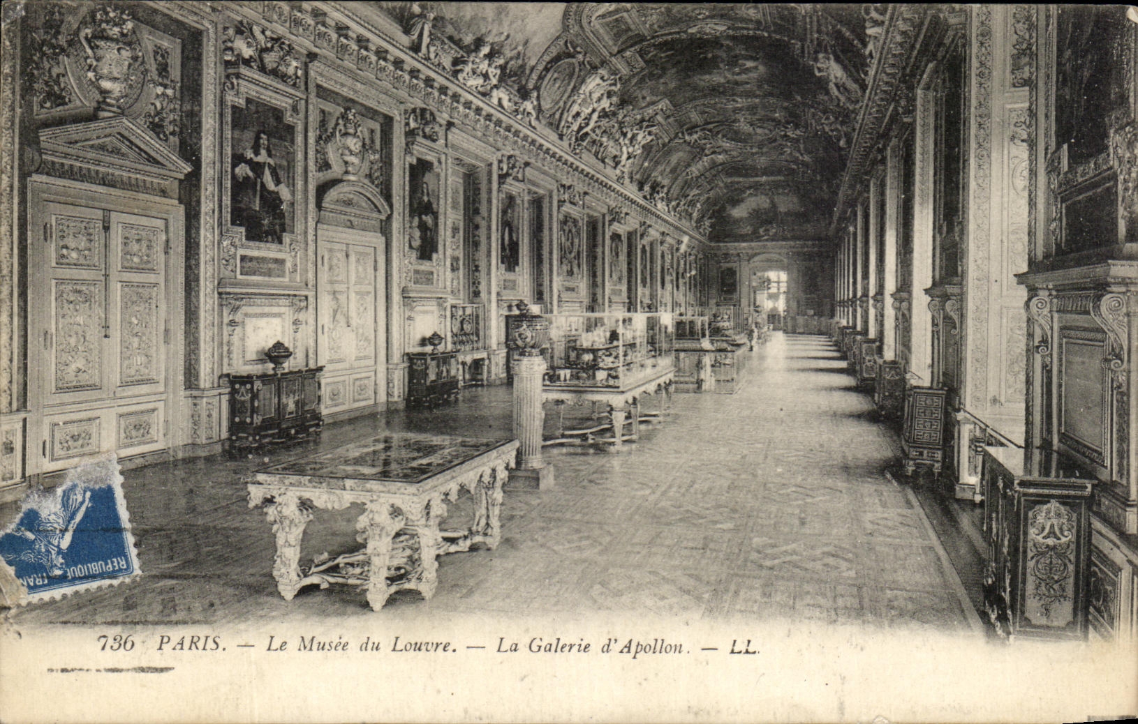 CPA Paris el museo del Louvre la galeria de Apolo