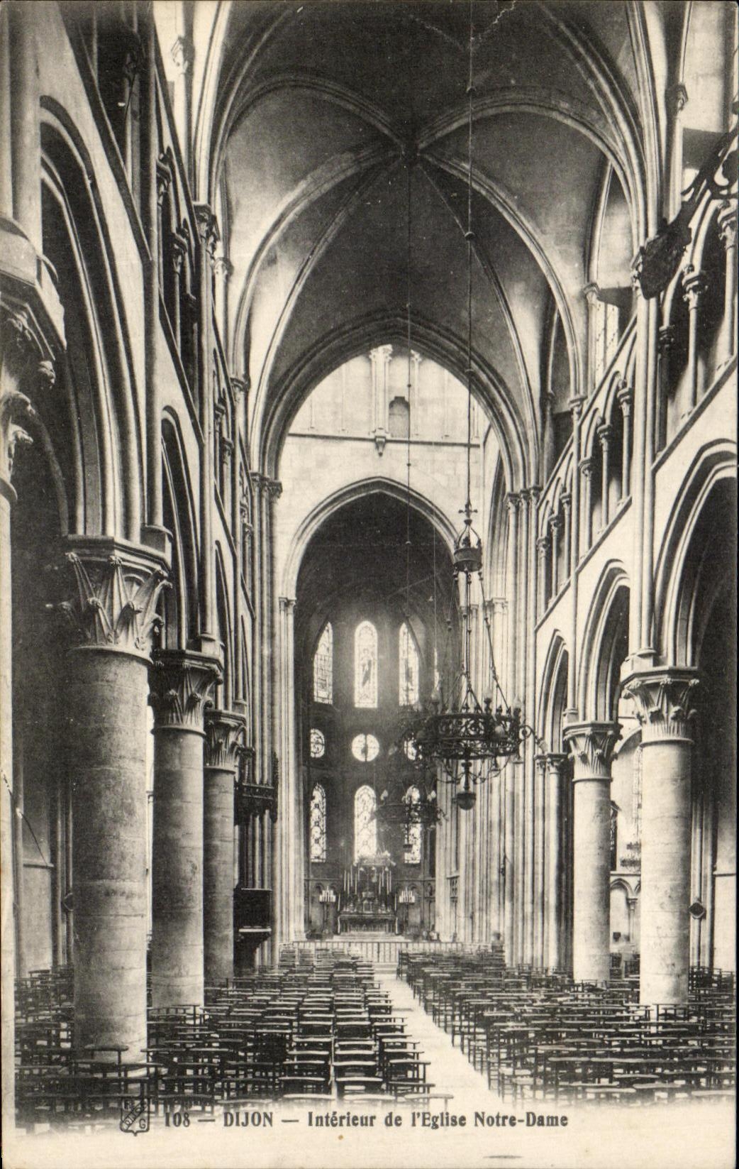 CPA Interior Dijon of the Notre Dame Church