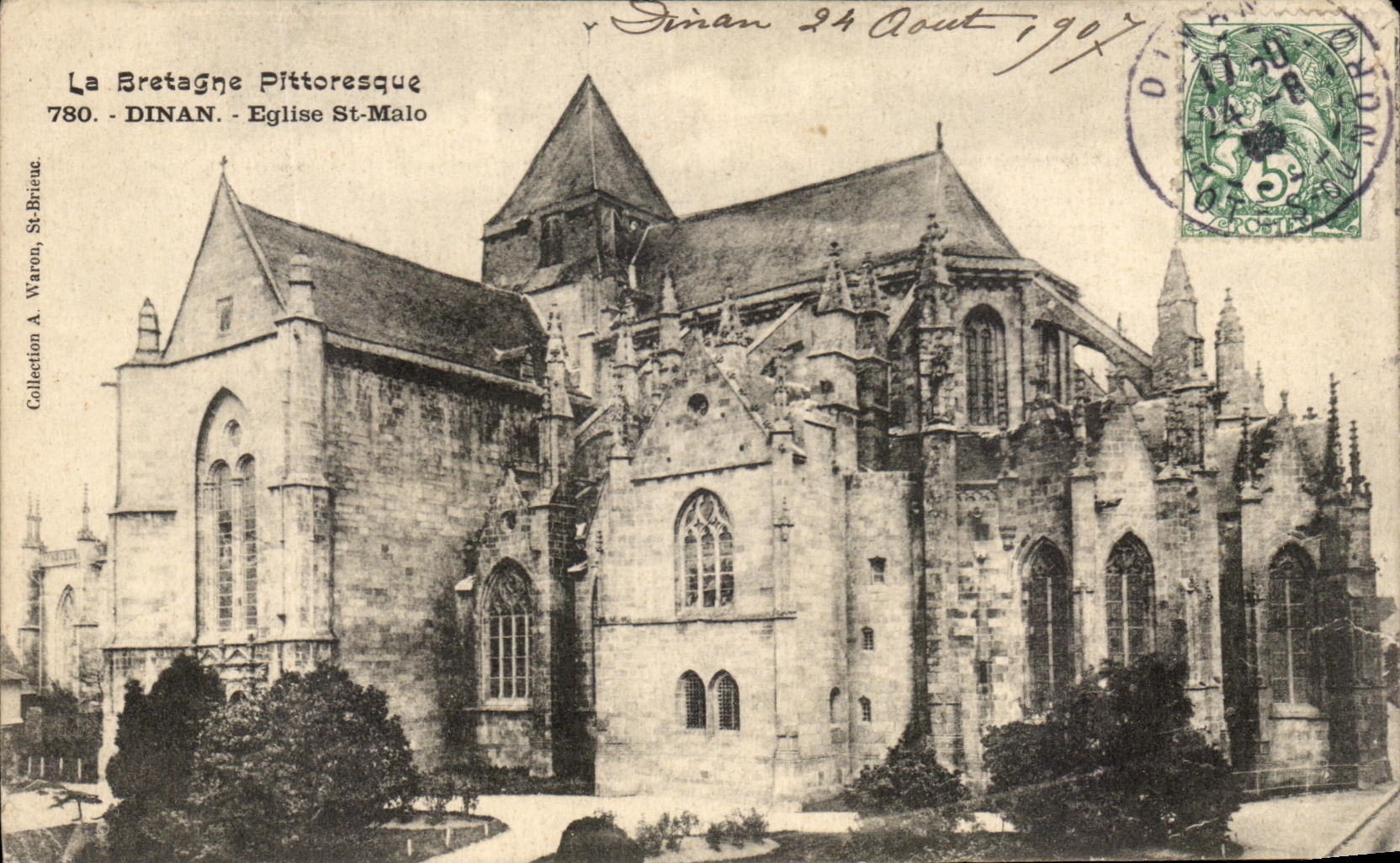 CPA Picturesque Brittany Dinan Church St Malo
