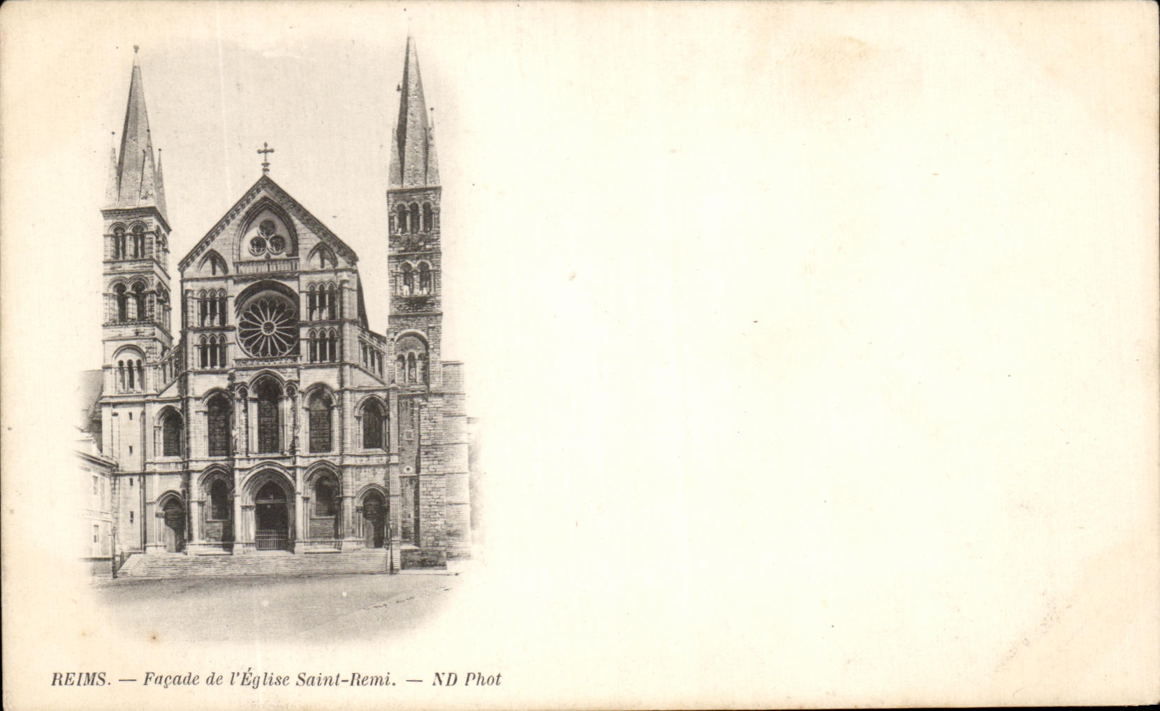 CPA Rheims Frontage of the Church Saint Remi
