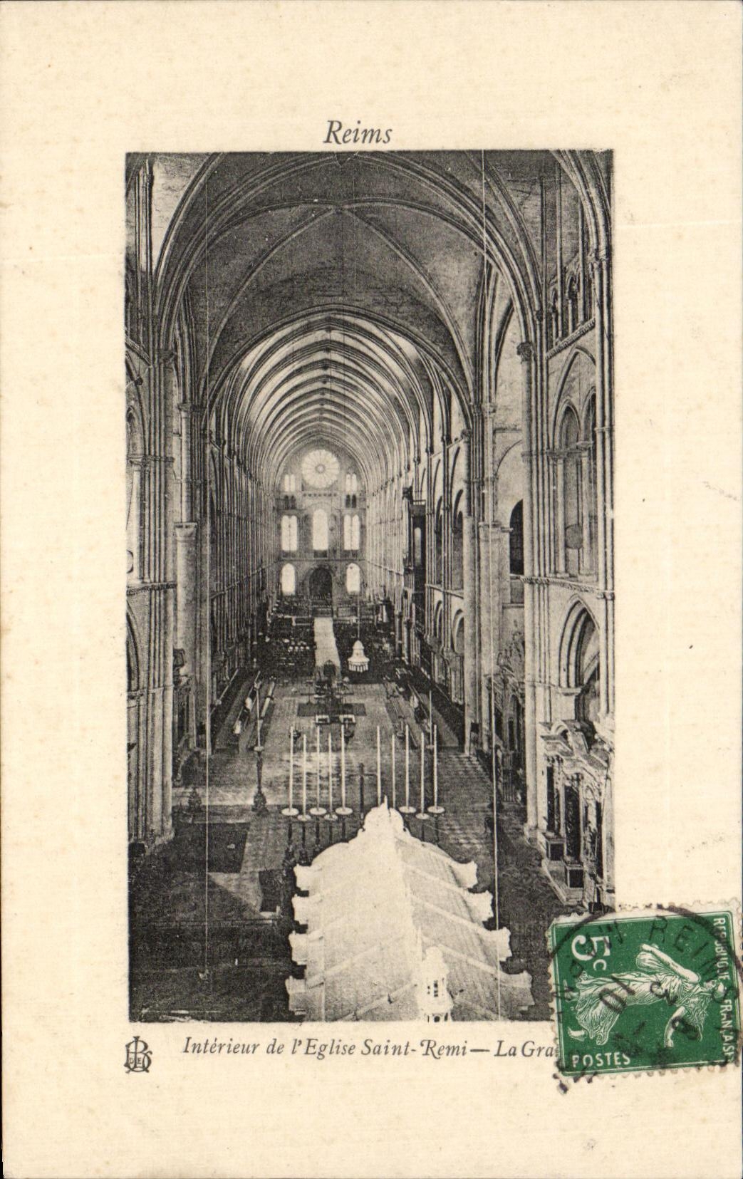 CPA Interior Rheims of the Church Saint Remi