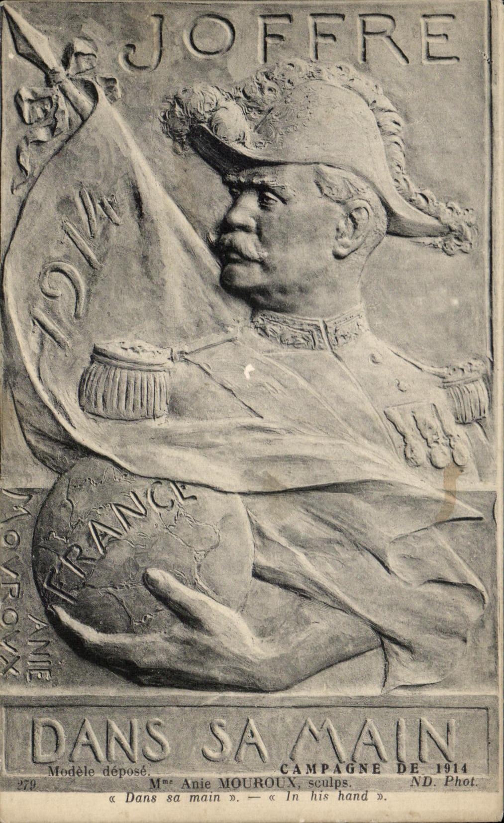 CPA Joffre In Its Hand Campagne De 1914 Militaria