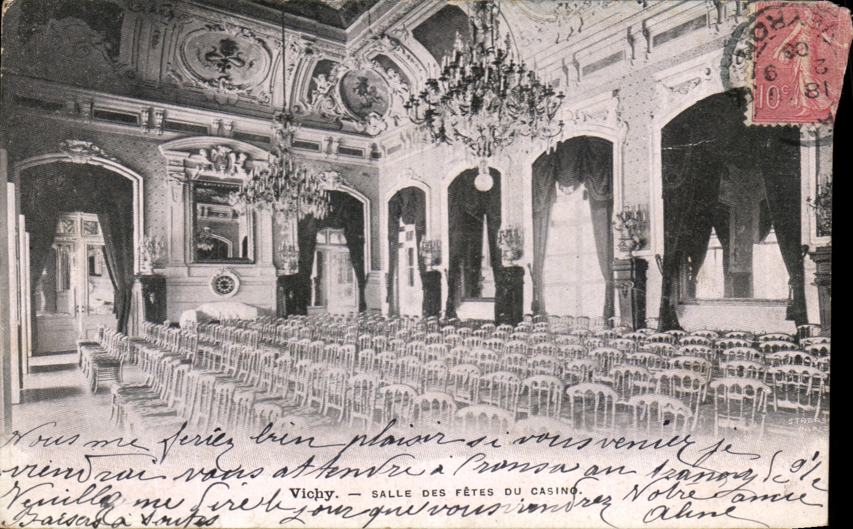 CPA Vichy Salle Des Fetes Du Casino