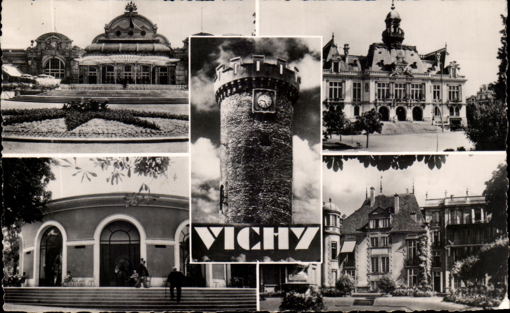 CPA Vichy Reine des Villes d'Eaux Le Casino L'Hotel de Ville